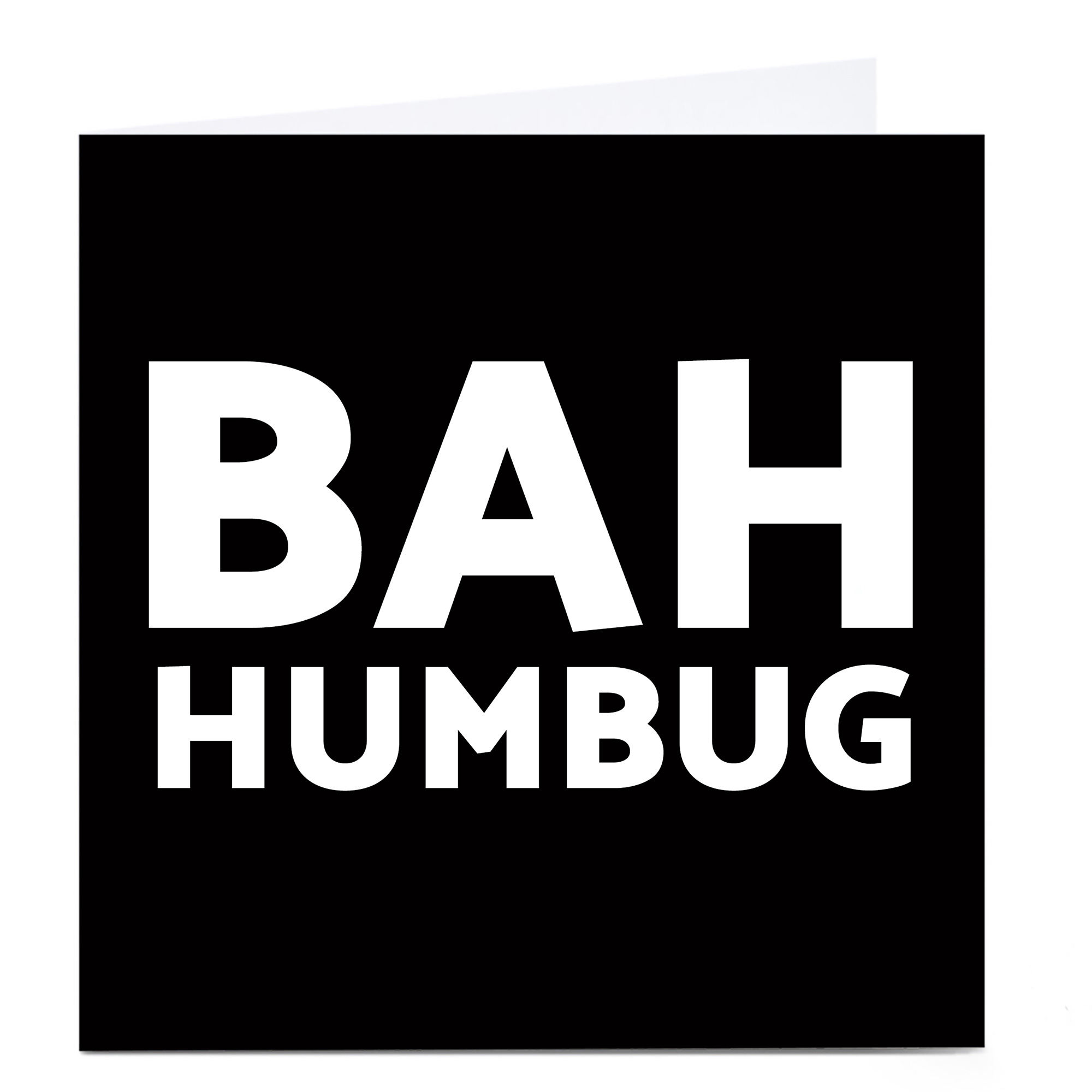 Personalised Christmas Card - Bah Humbug