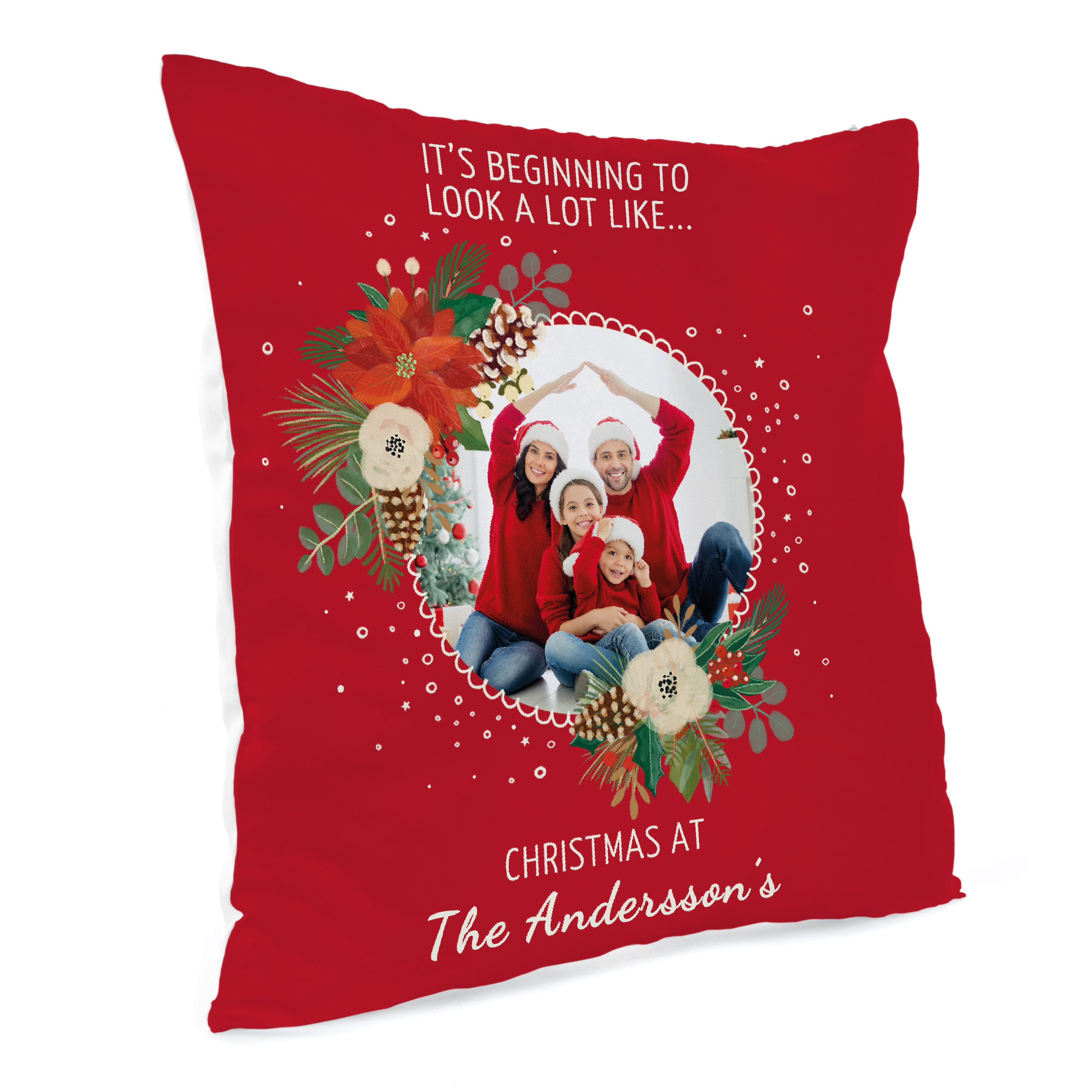 Photo Christmas Cushion - Beginning to Look a Lot Like Christmas