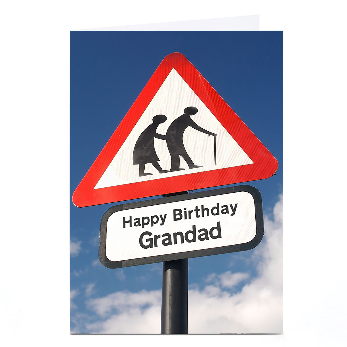 Personalised Birthday Card - Road Sign [Grandad]