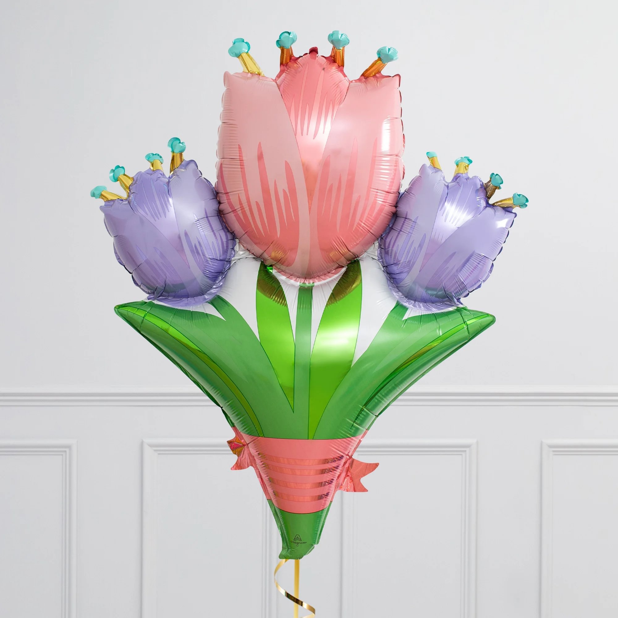 Tulip Mother's Day Supershape & Foil Balloon Package - Delivered Inflated!