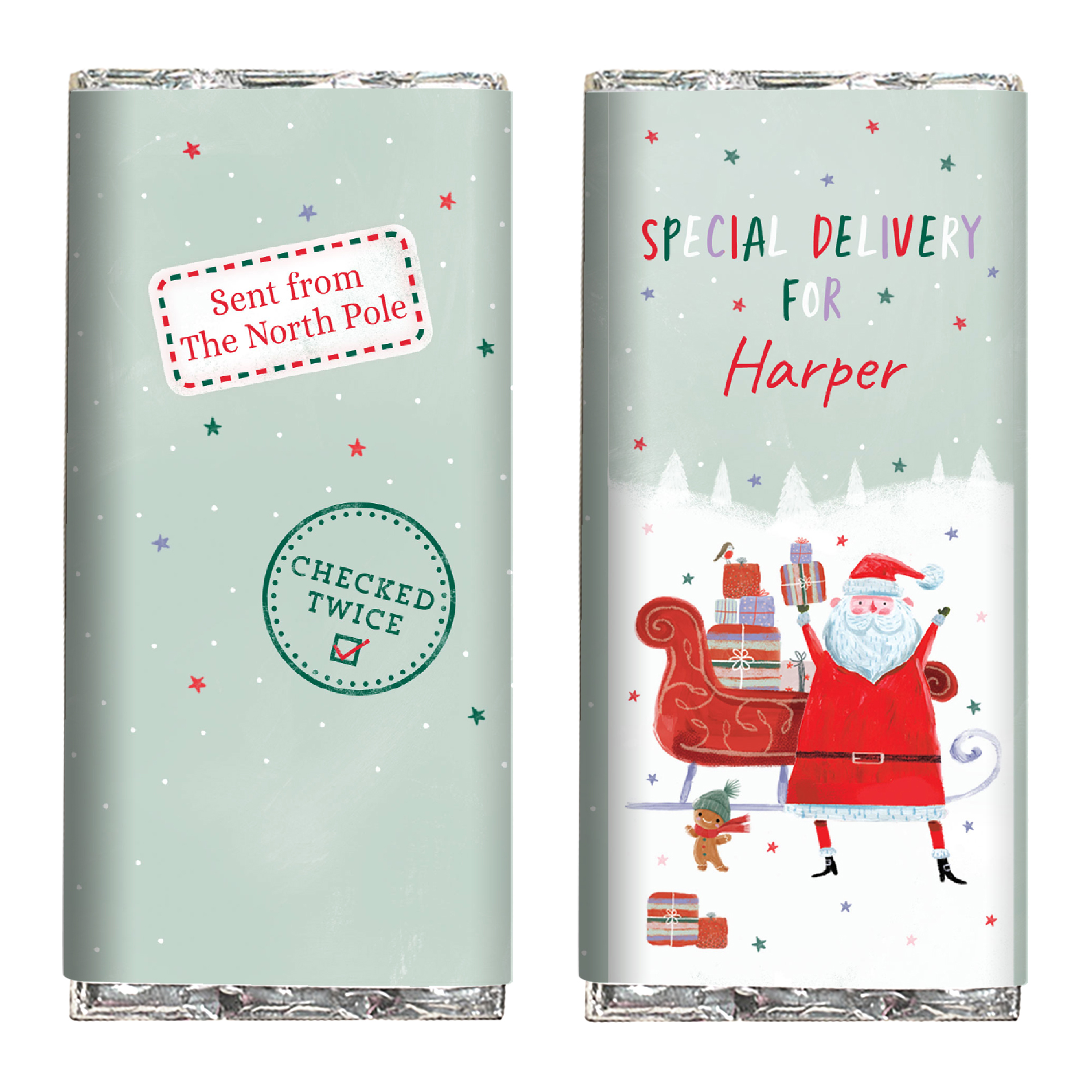 Personalised Christmas Chocolate Bar - Special Delivery