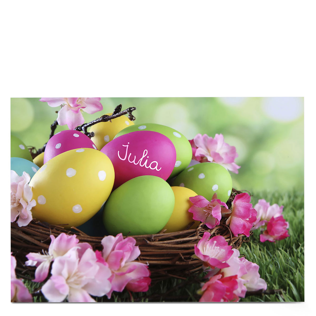 Personalised Easter Card - Nest Of Eggs
