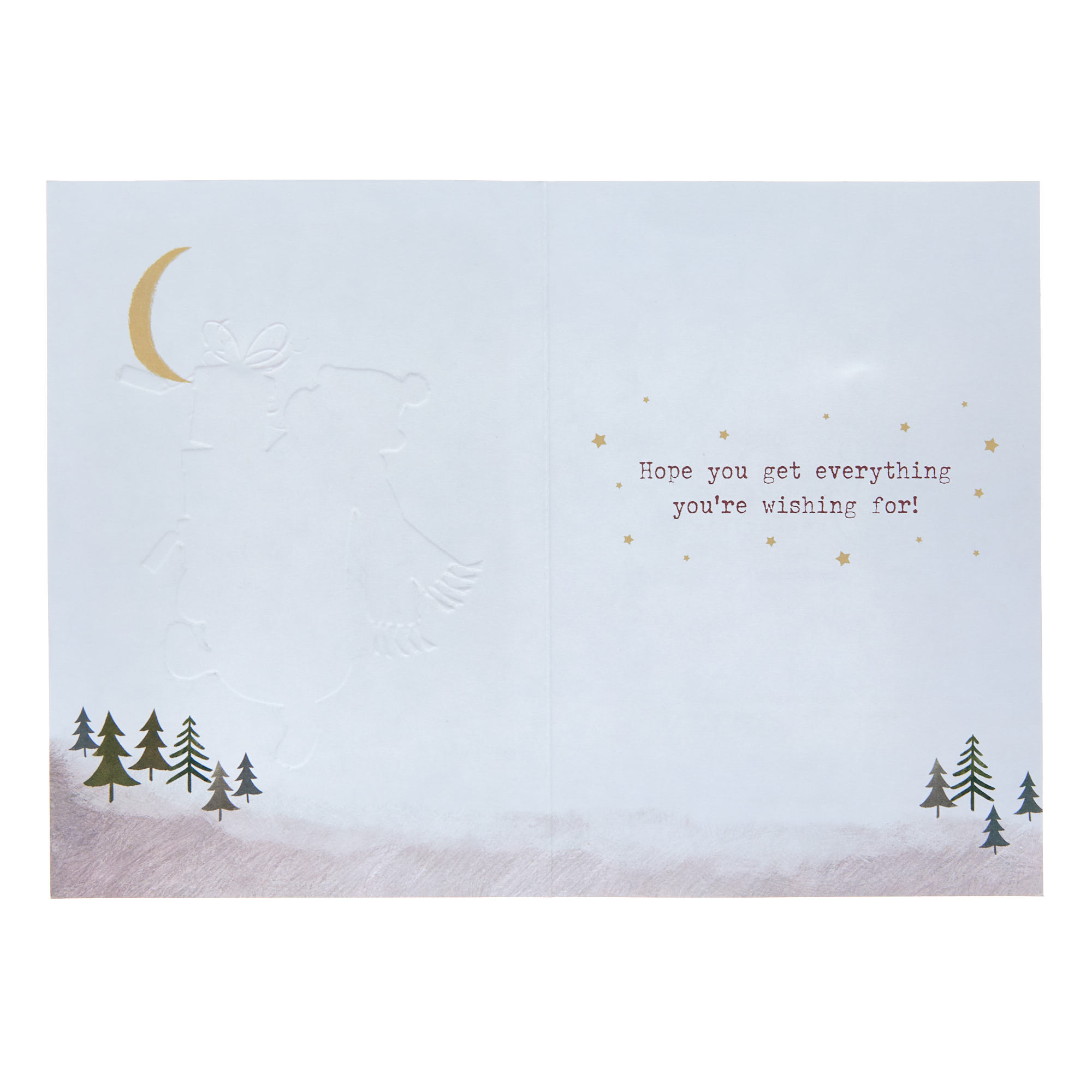 Grandson Cute Bear With Gifts Christmas Card