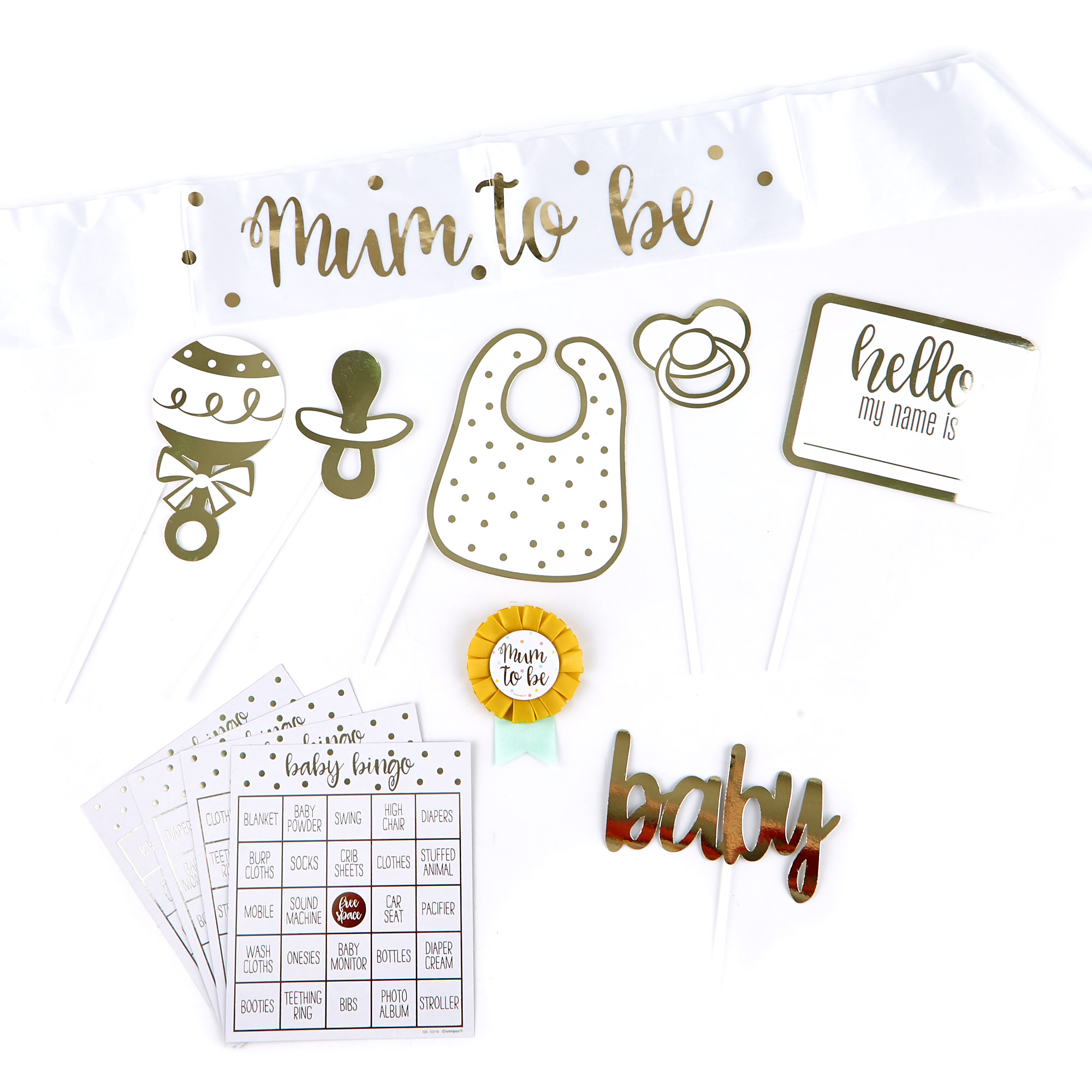 Baby Shower Mum-To-Be Party Accessories Kit - 21 Pieces