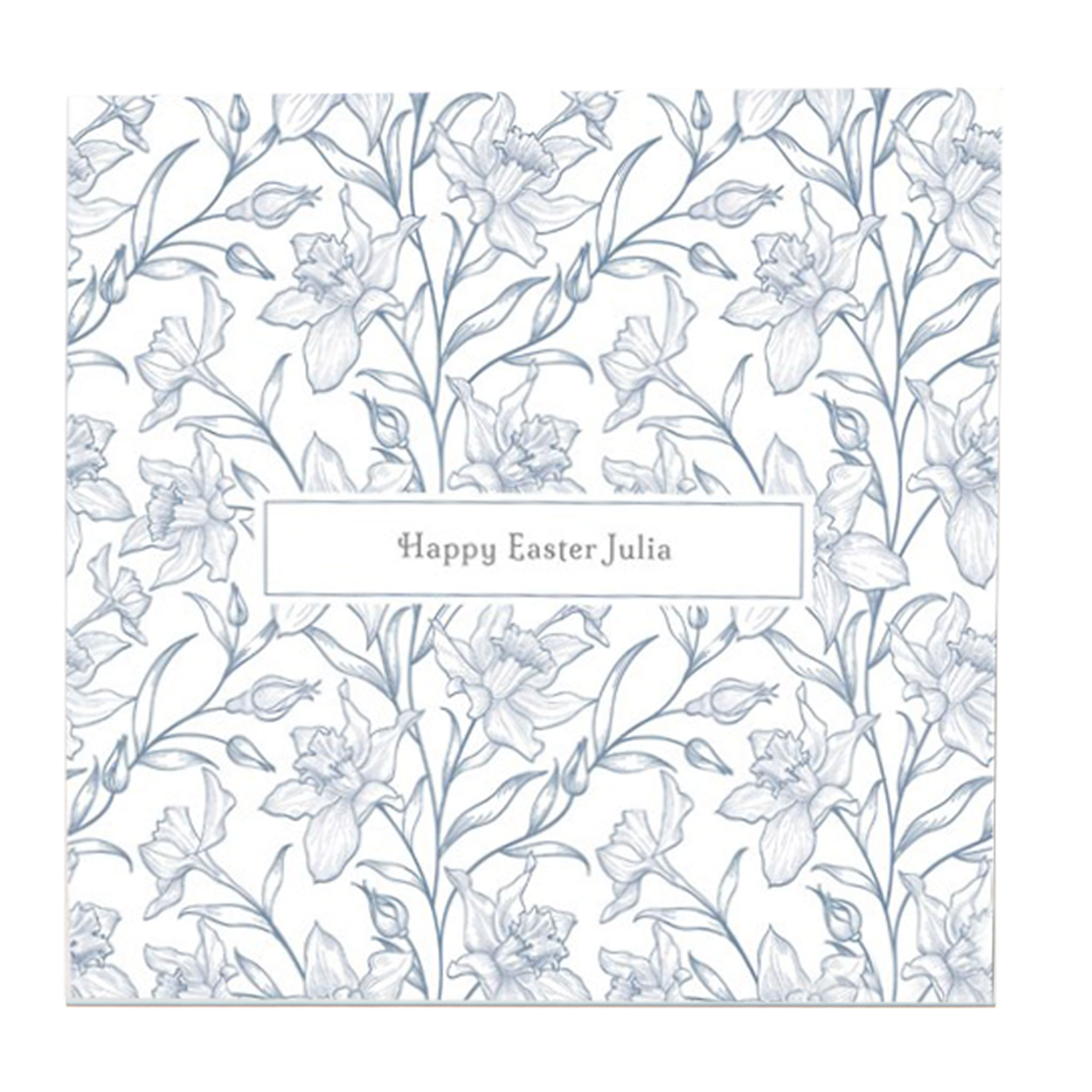 Personalised Belgian Chocolates - Blue Daffodils