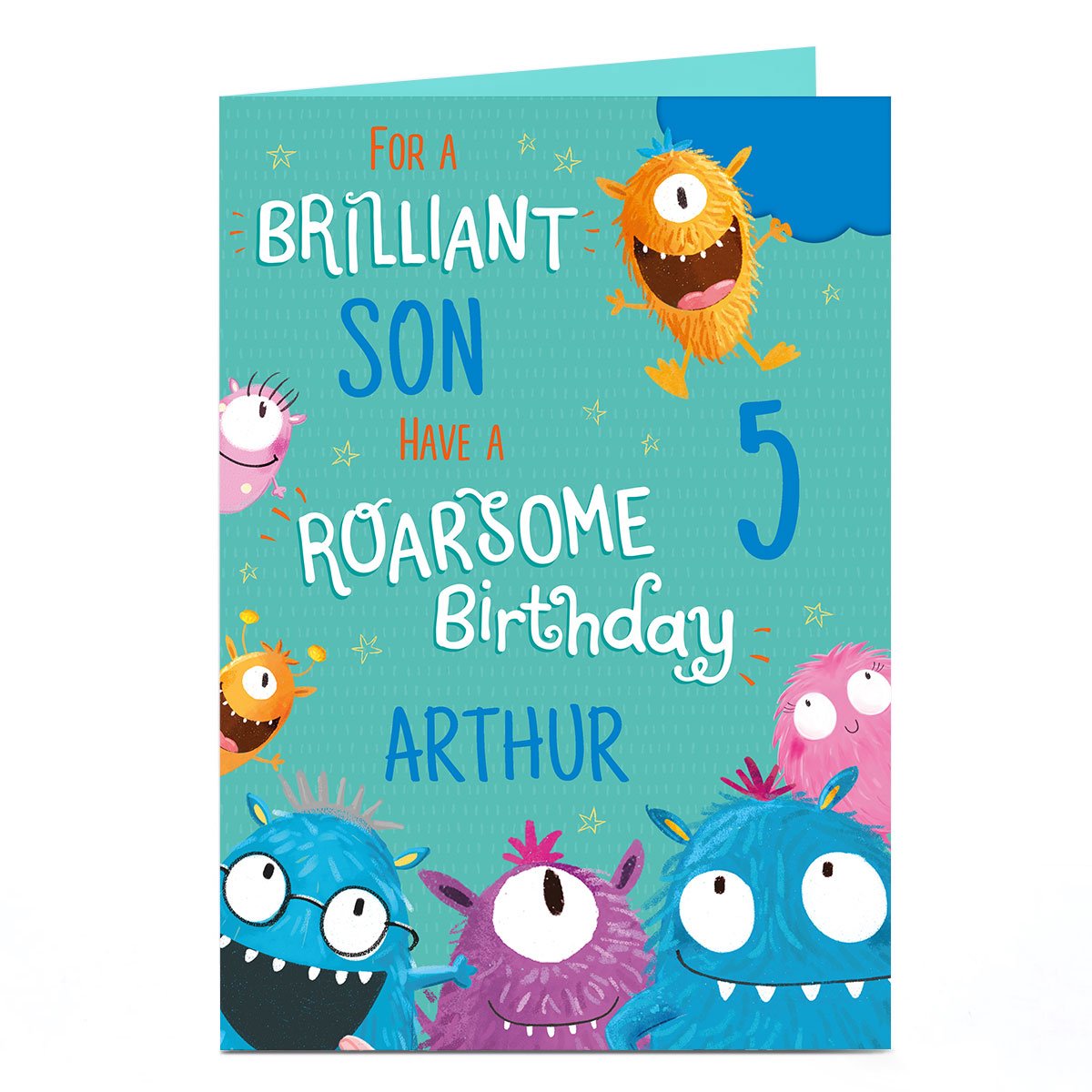 Personalised Birthday Card - Colourful Monsters