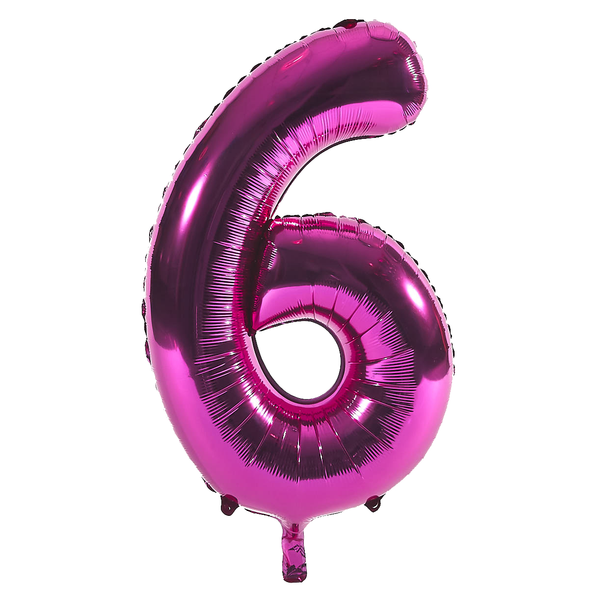 Age 60 Giant Foil Helium Numeral Balloons - Pink (deflated)