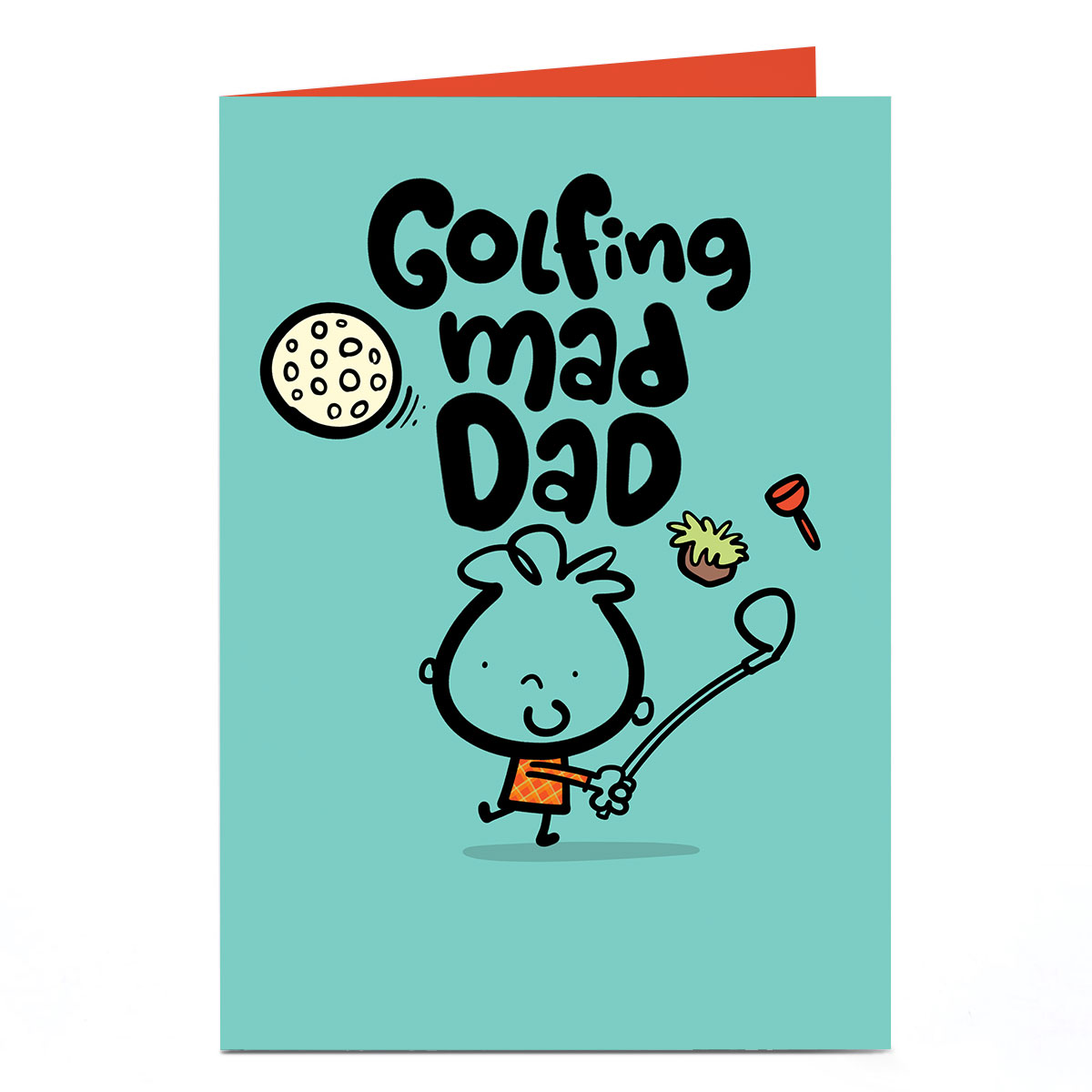 Personalised Fruitloops Father's Day Card - Golfing Mad Dad