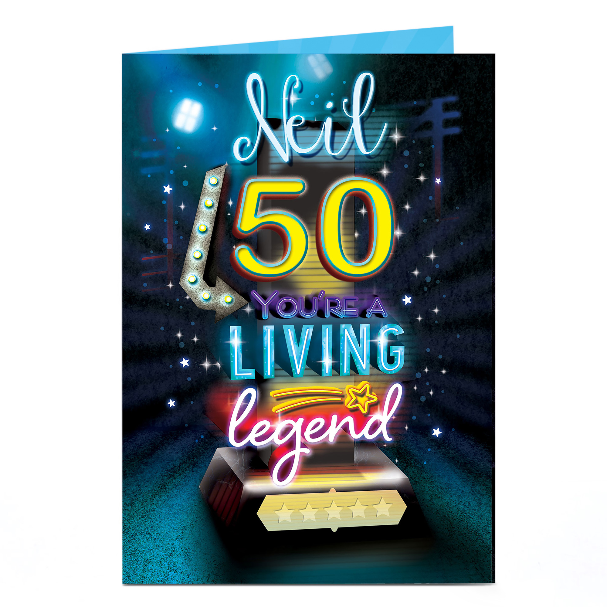 Personalised 50th Birthday Card - Living Legend