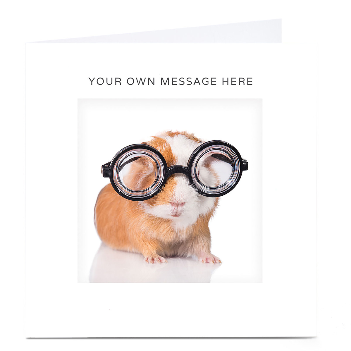 Personalised Card - Guinea Pig In Glasses