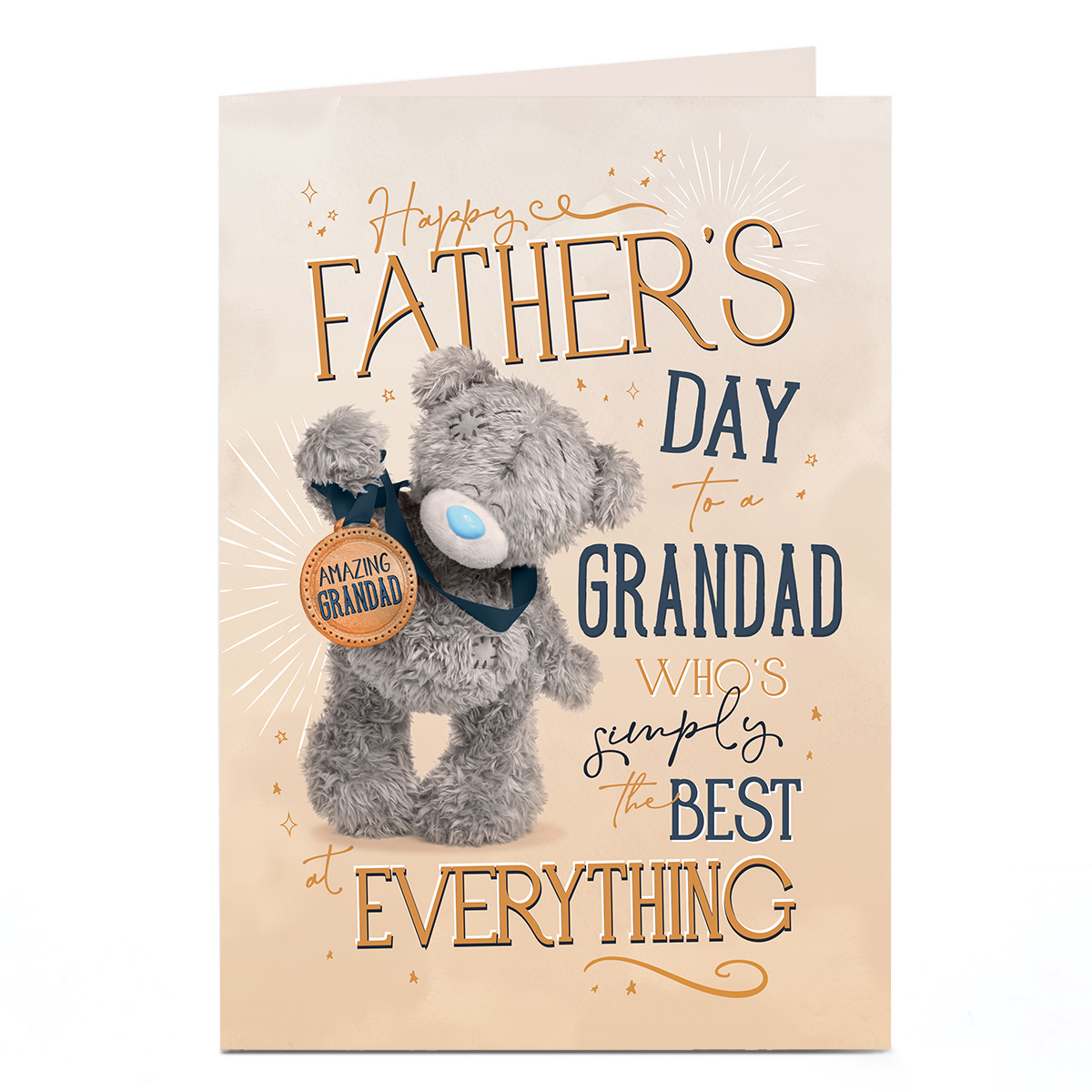 Personalised Tatty Teddy Father's Day Card - The Best at Everything, Grandad
