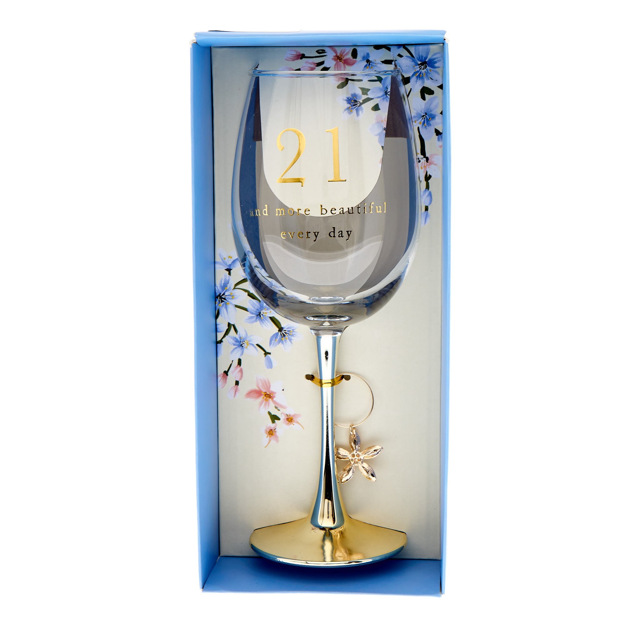 21st Birthday Wine Glass