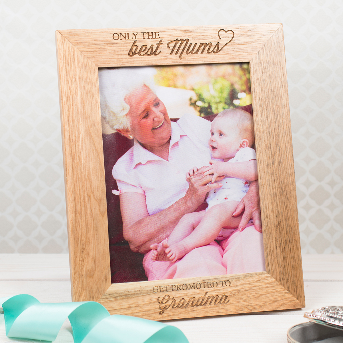 Personalised Engraved Wooden Photo Frame - Only The Best Mums
