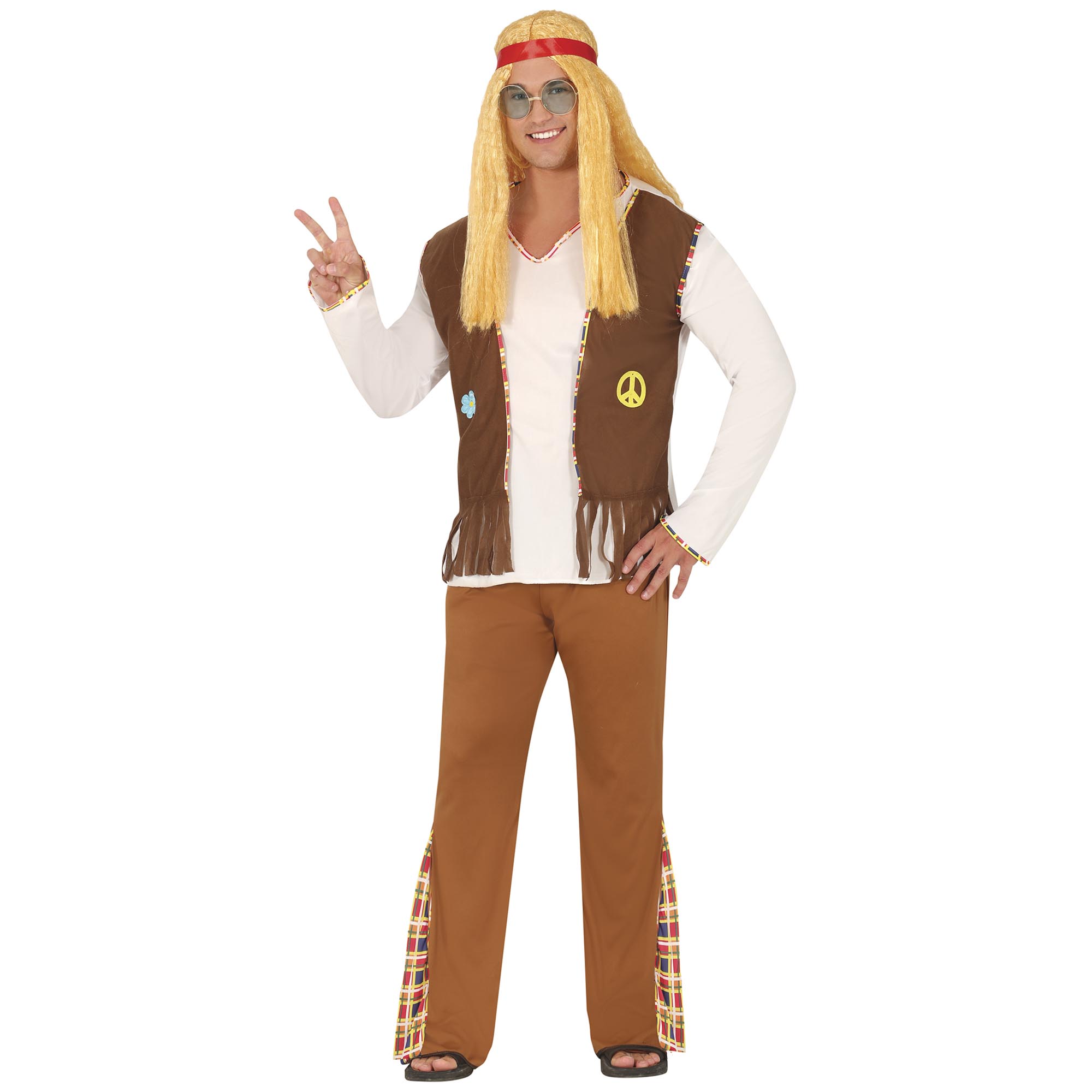 Hippie Flower Adult Fancy Dress Costume 