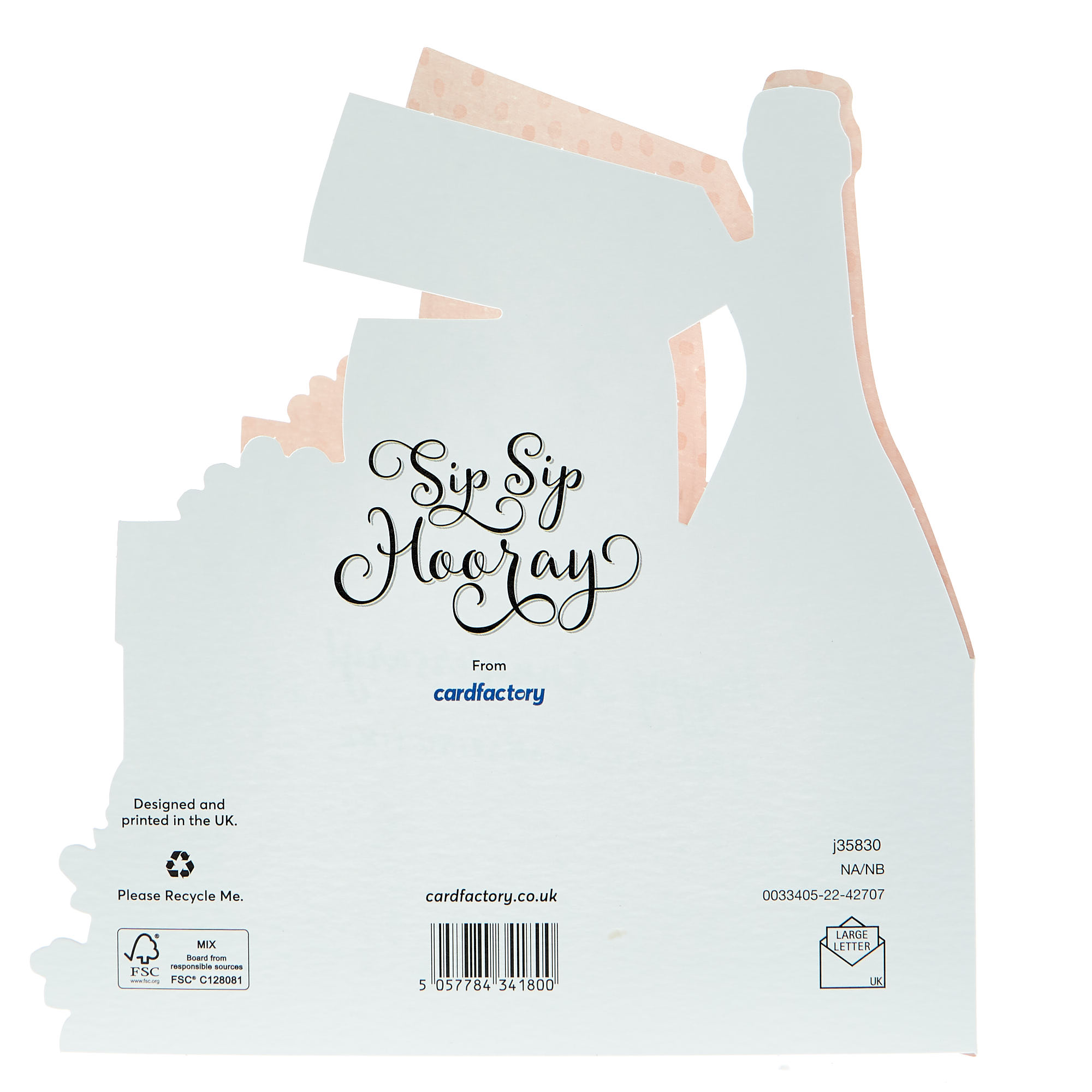 1st Anniversary Card - Time To Pop The Bubbly!