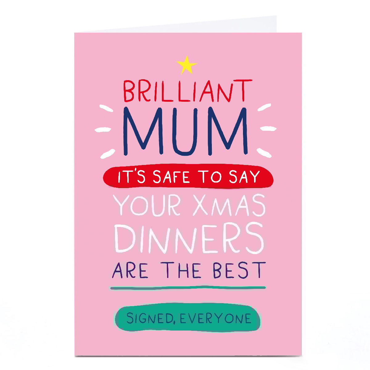 Personalised Bangheads Christmas Card - Your Xmas Dinners Are The Best