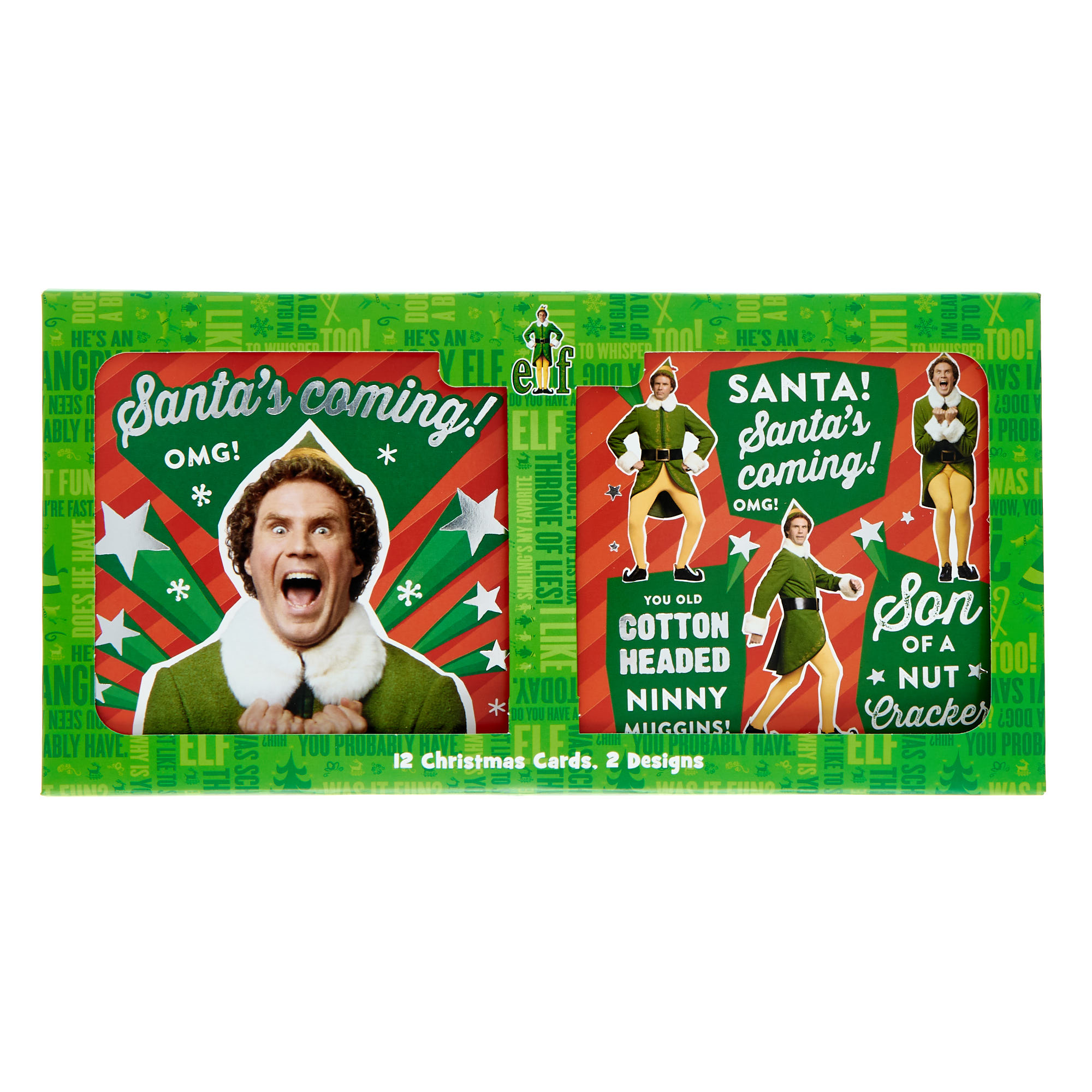 12 Christmas Cards - Elf (2 Designs)