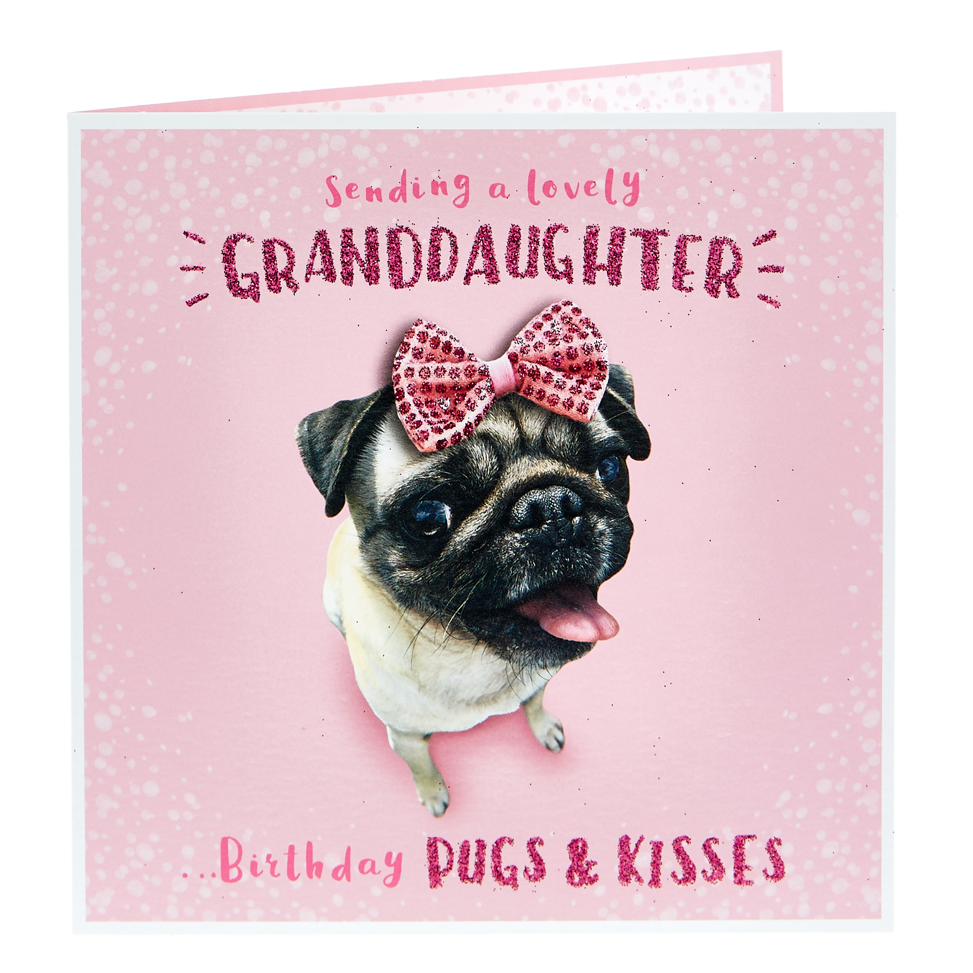 Birthday Card - Granddaughter, Pug