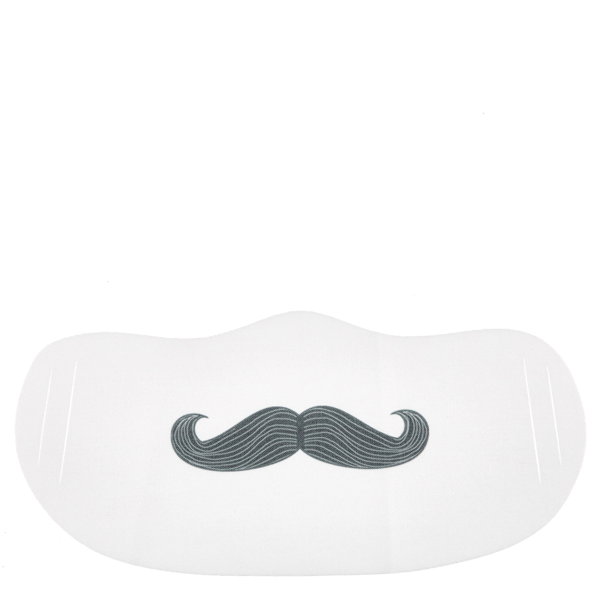 Washable Mustache Face Coverings - Pack Of 2