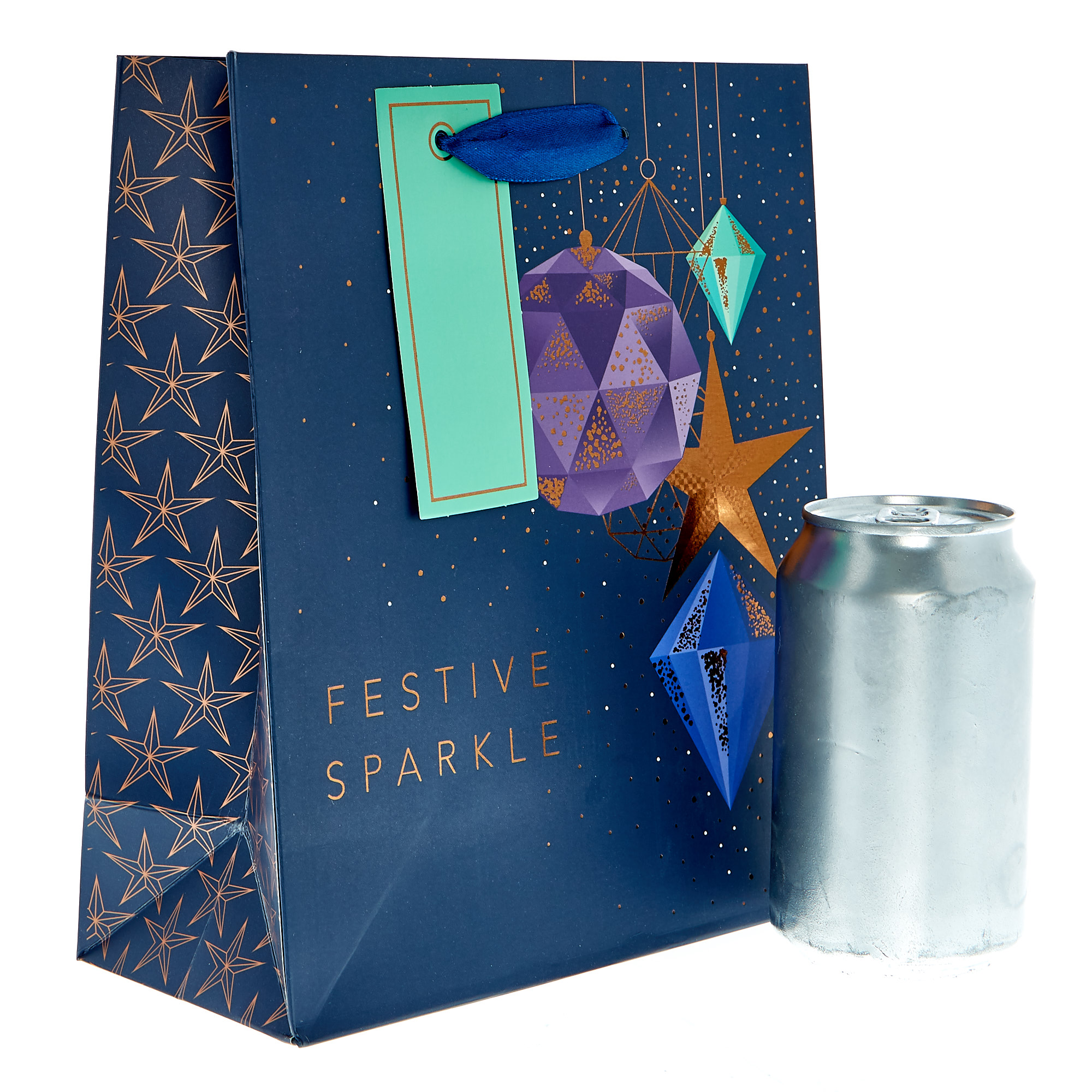 Medium Portrait Festive Sparkles Christmas Gift Bag