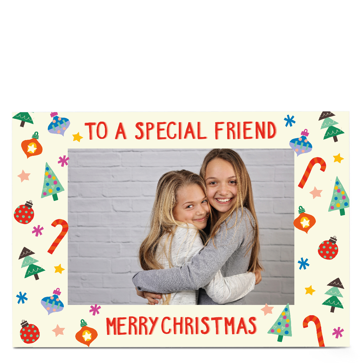 Photo Kerry Spurling Christmas Card - Christmas Icons Border, Special Friend