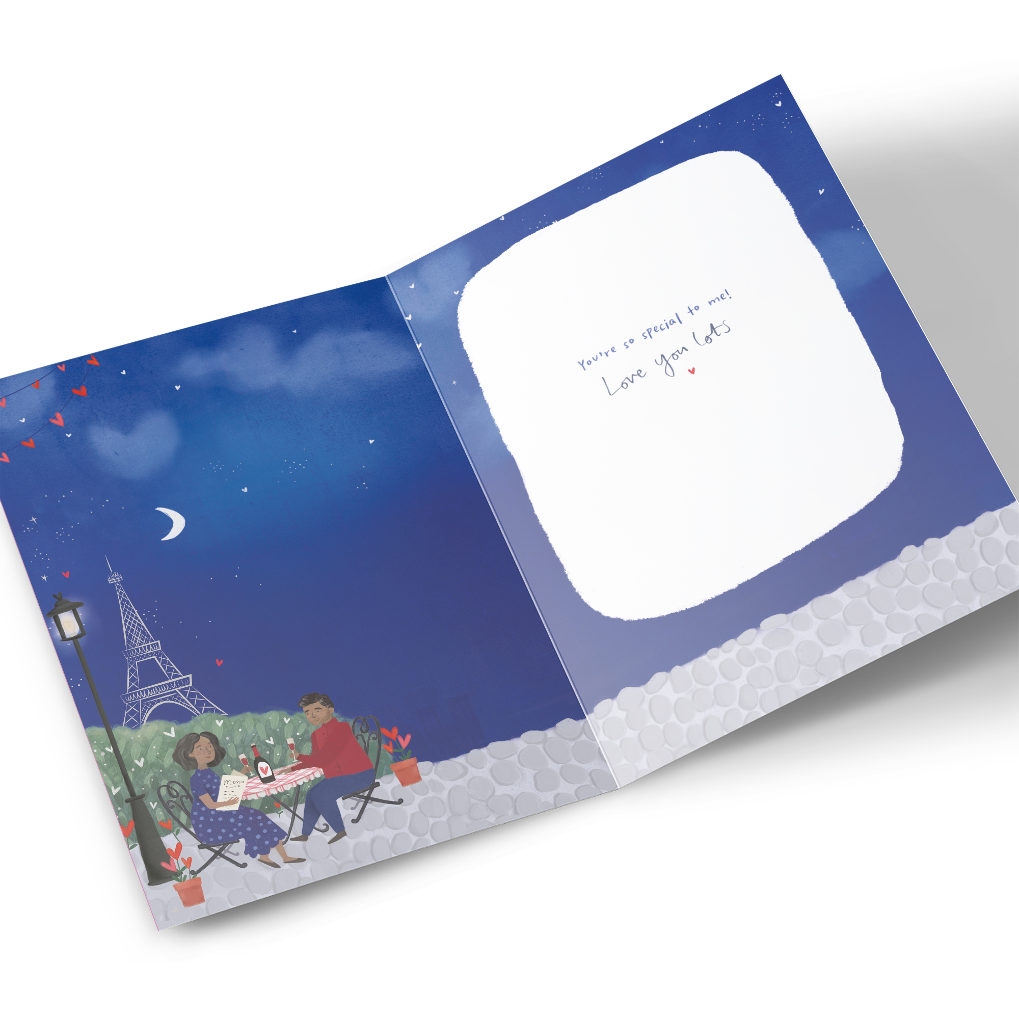 Valentine's Day Card - Romantic Paris Bistro, Husband