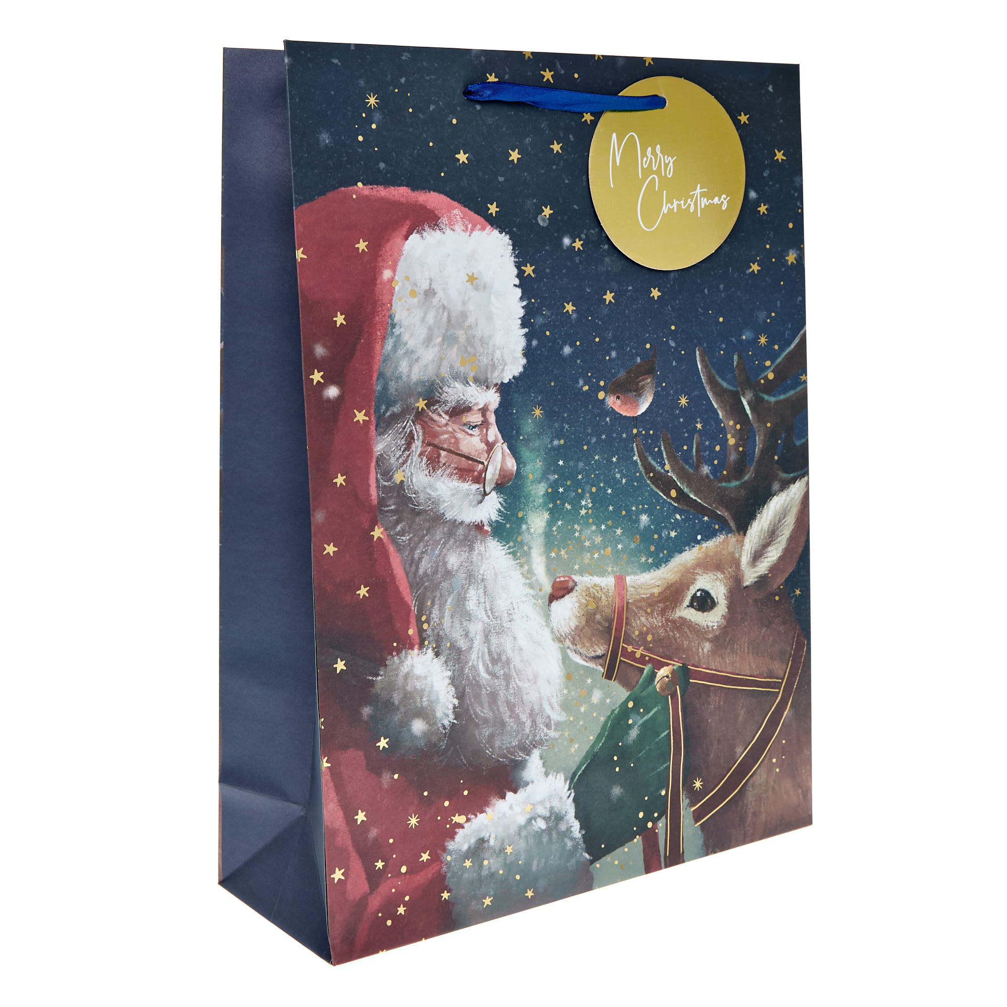 Extra Large Portrait Santa & Rudolph Gift Bag