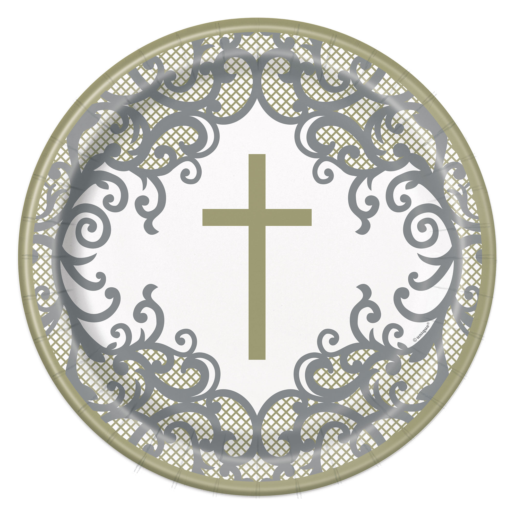 Gold & Silver Confirmation Tableware & Decorations - 16 Guests