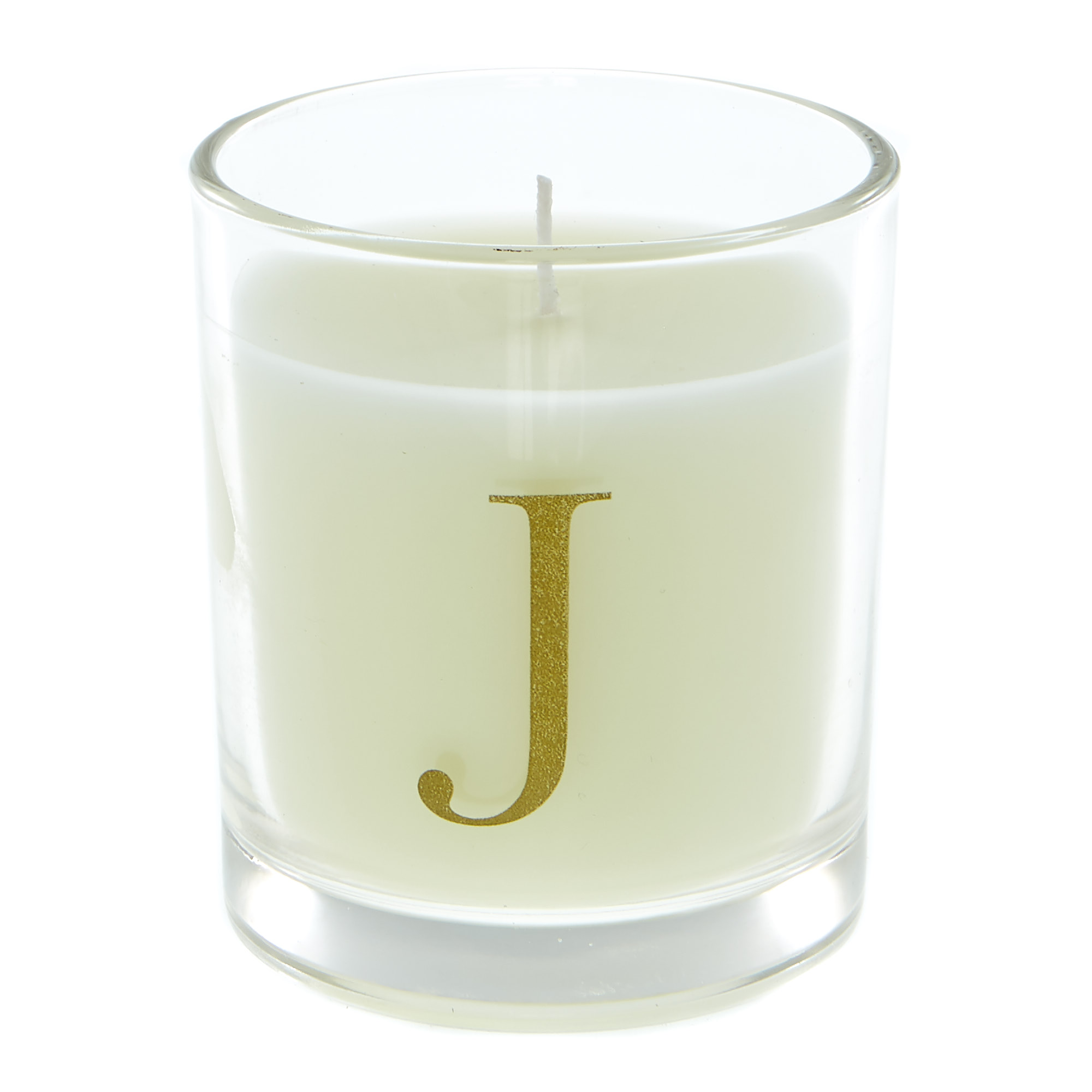 Letter J Warm Cashmere Scented Candle