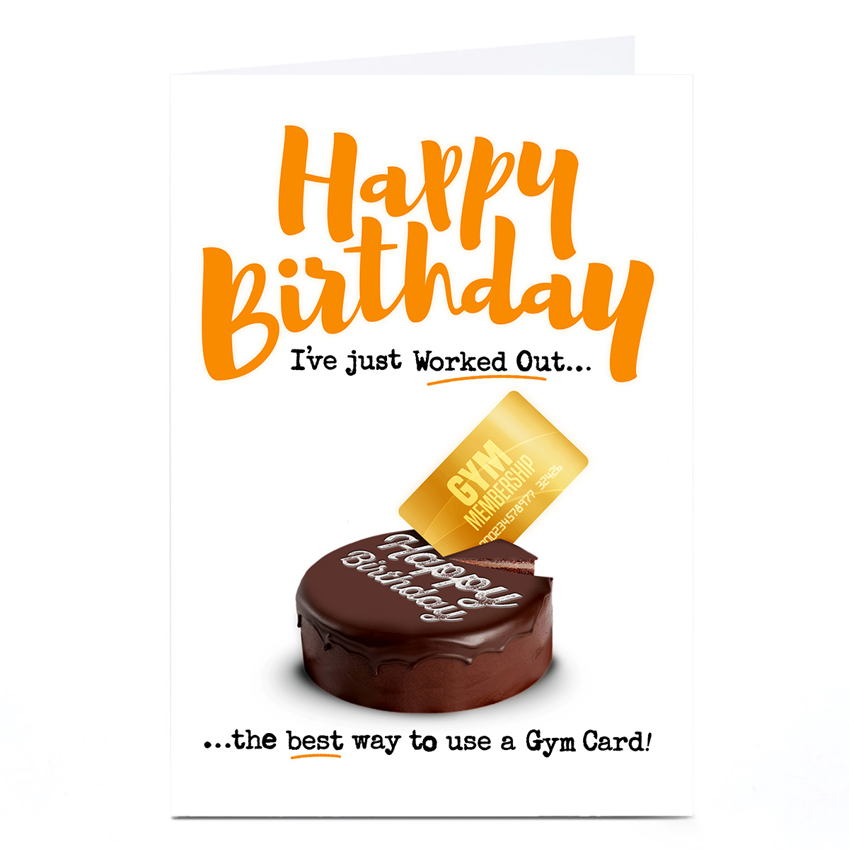 Personalised PG Quips Birthday Card - Gym Membership Card