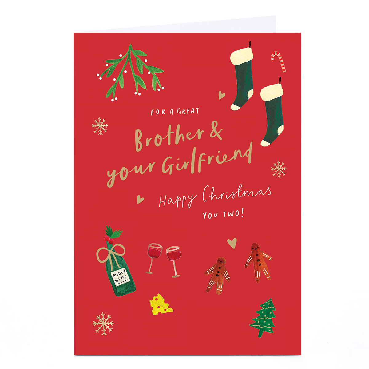 Christmas Card - Christmas Festivities, A Great Brother & Your Girlfriend