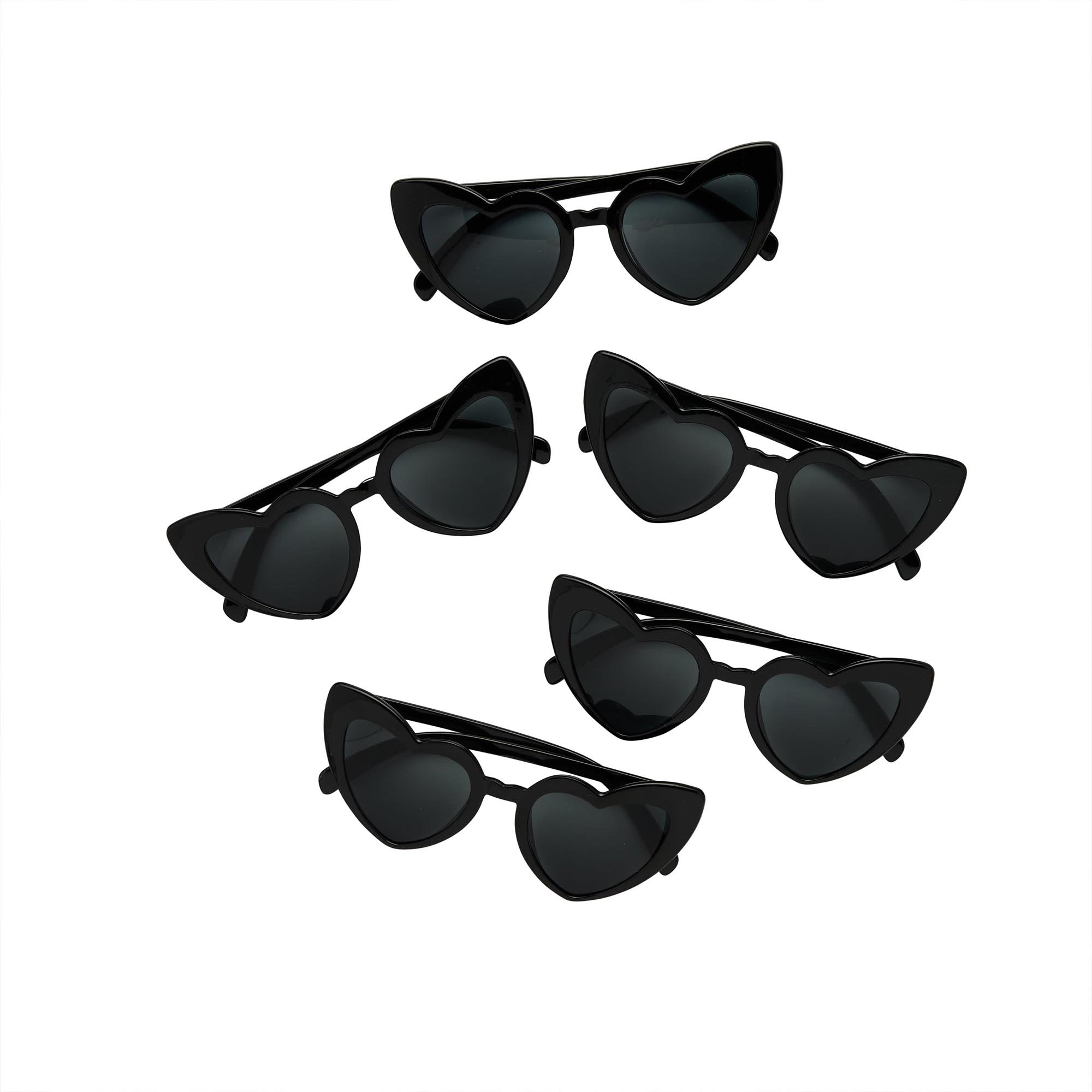 Black Heart Sunglasses - Pack of 5