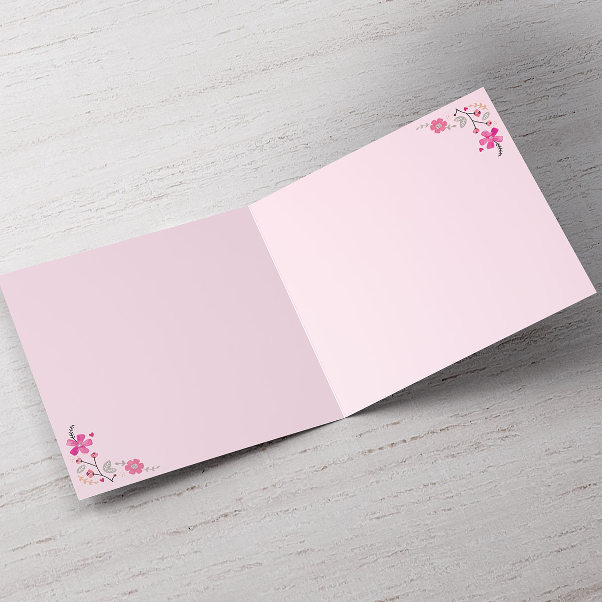 Personalised Mother's Day Charity Card - Pink Florals