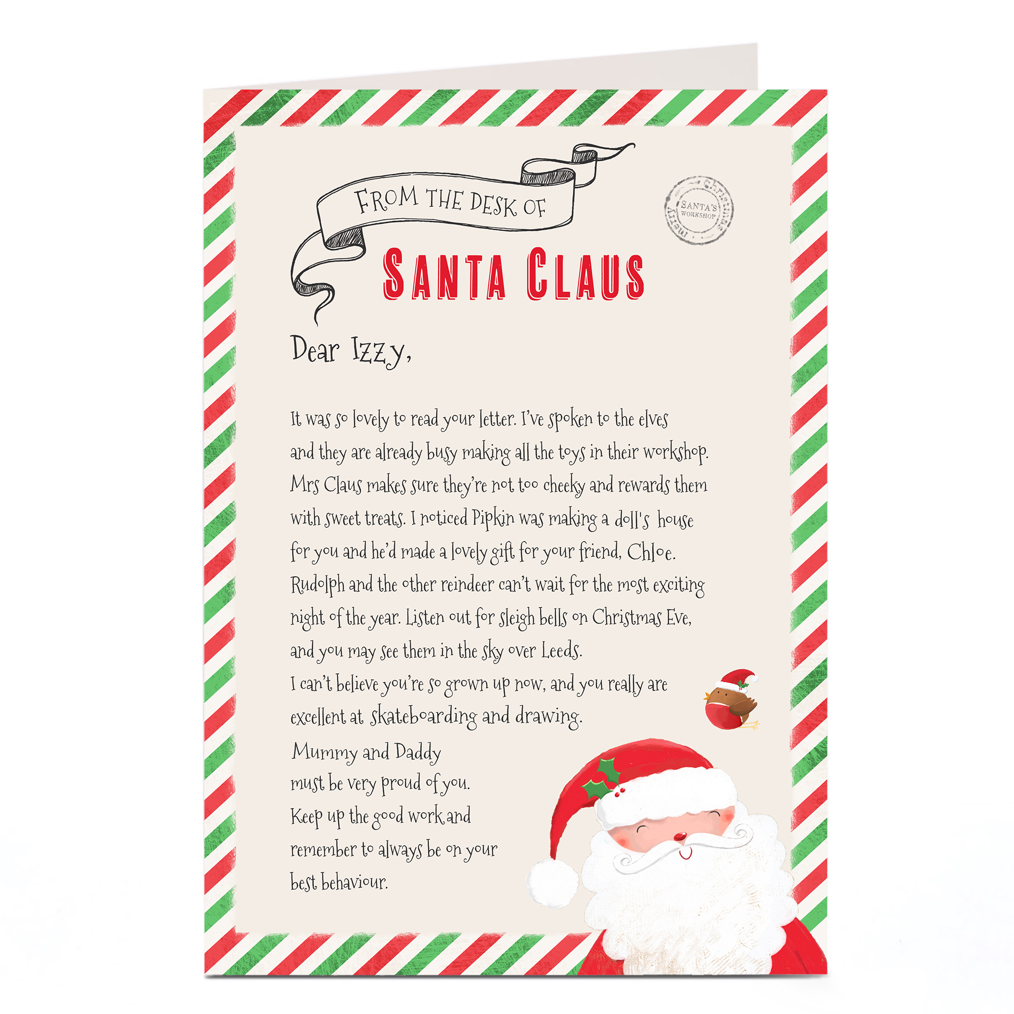 Personalised Letter From Santa - Desk of Santa Claus