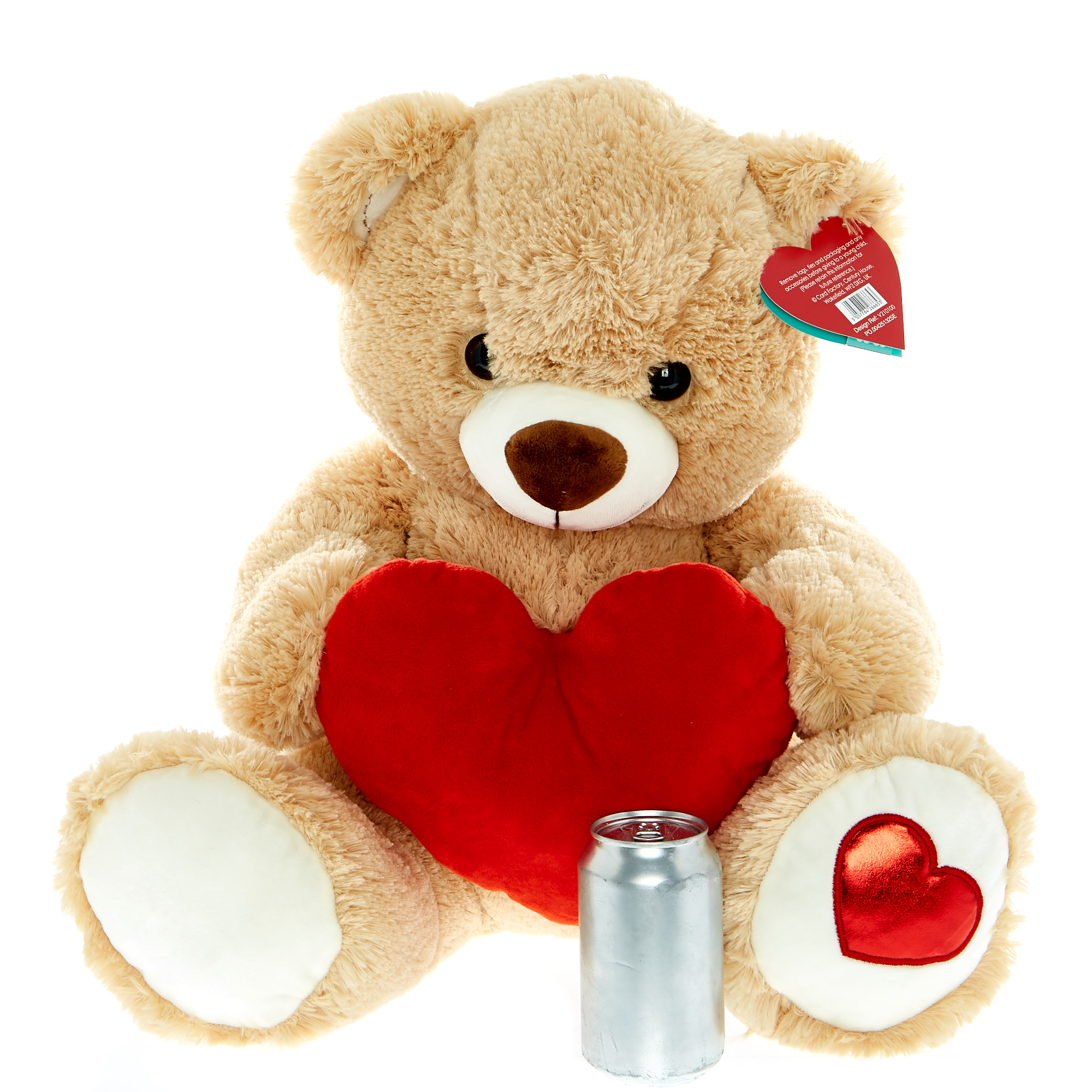 Large Brown Bear Soft Toy With Heart