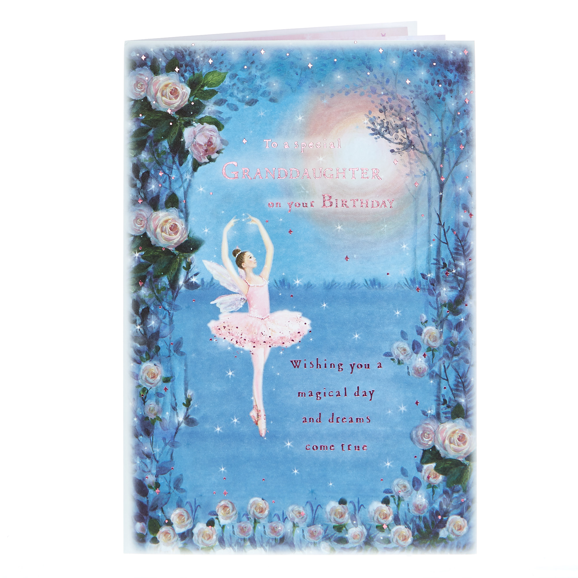 Birthday Card - Special Granddaughter Magical Dreams