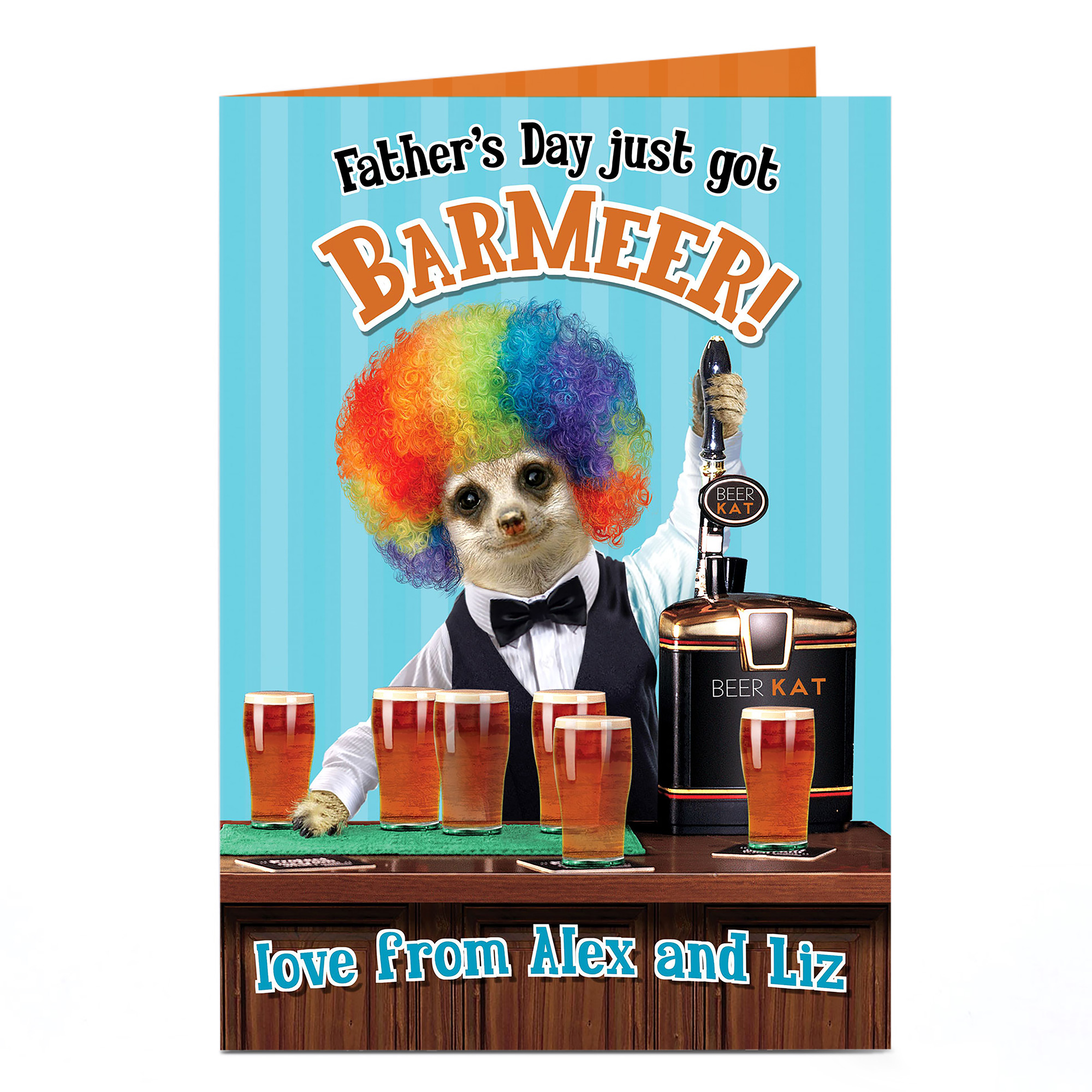 Personalised Father's Day Card - BARMEER!