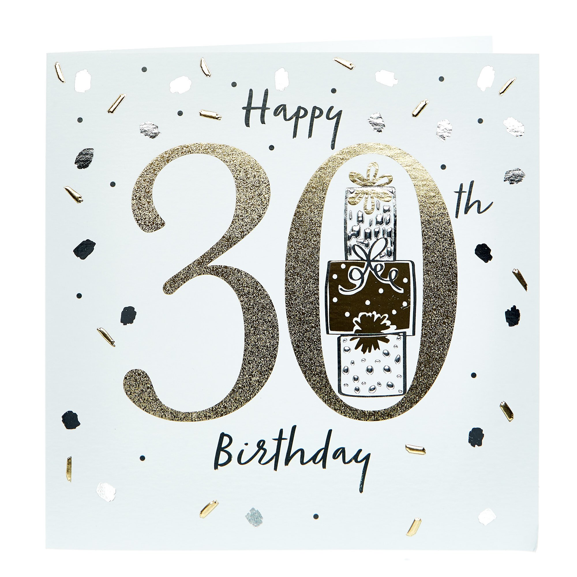 Platinum Collection 30th Birthday Card - Gold & Silver