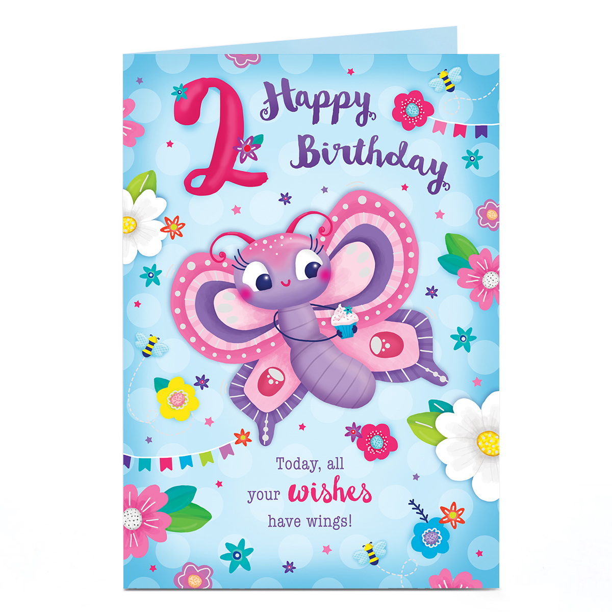 2nd Birthday Card - Birthday Butterfly