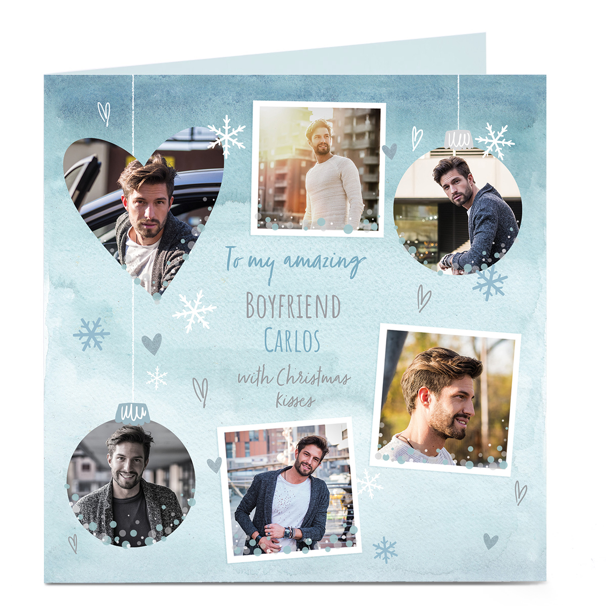 Photo Christmas Card  - Boyfriend 6 Frames