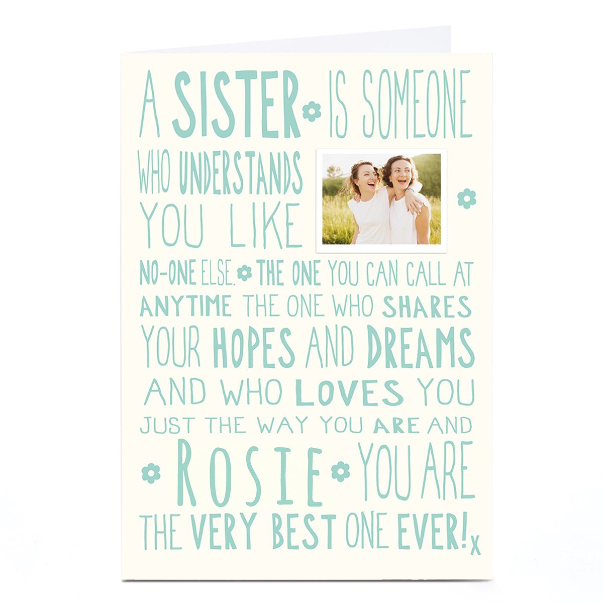 Photo Card - A Sister Is Someone...