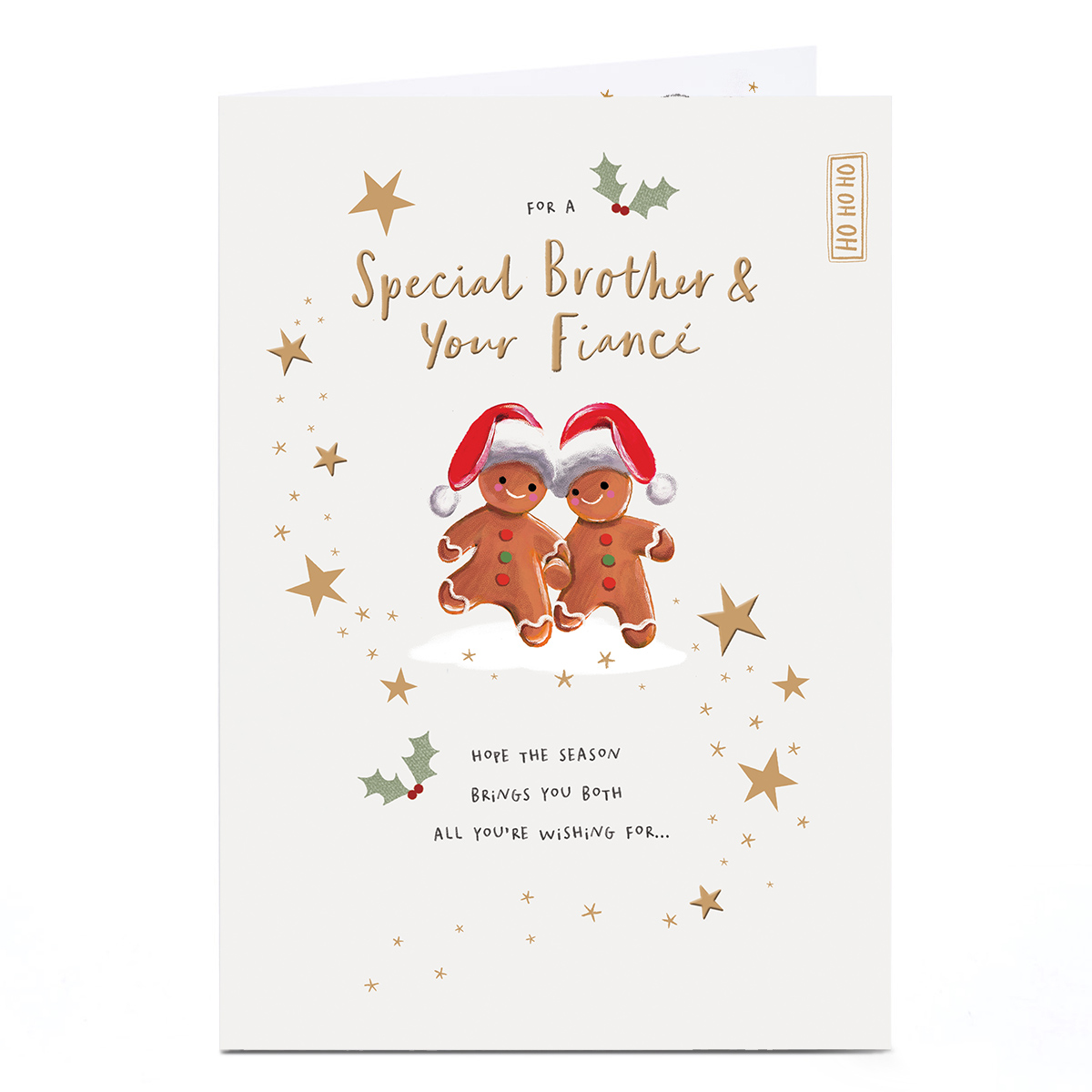 Christmas Card - Gingerbread Men, Brother & Your Fiance