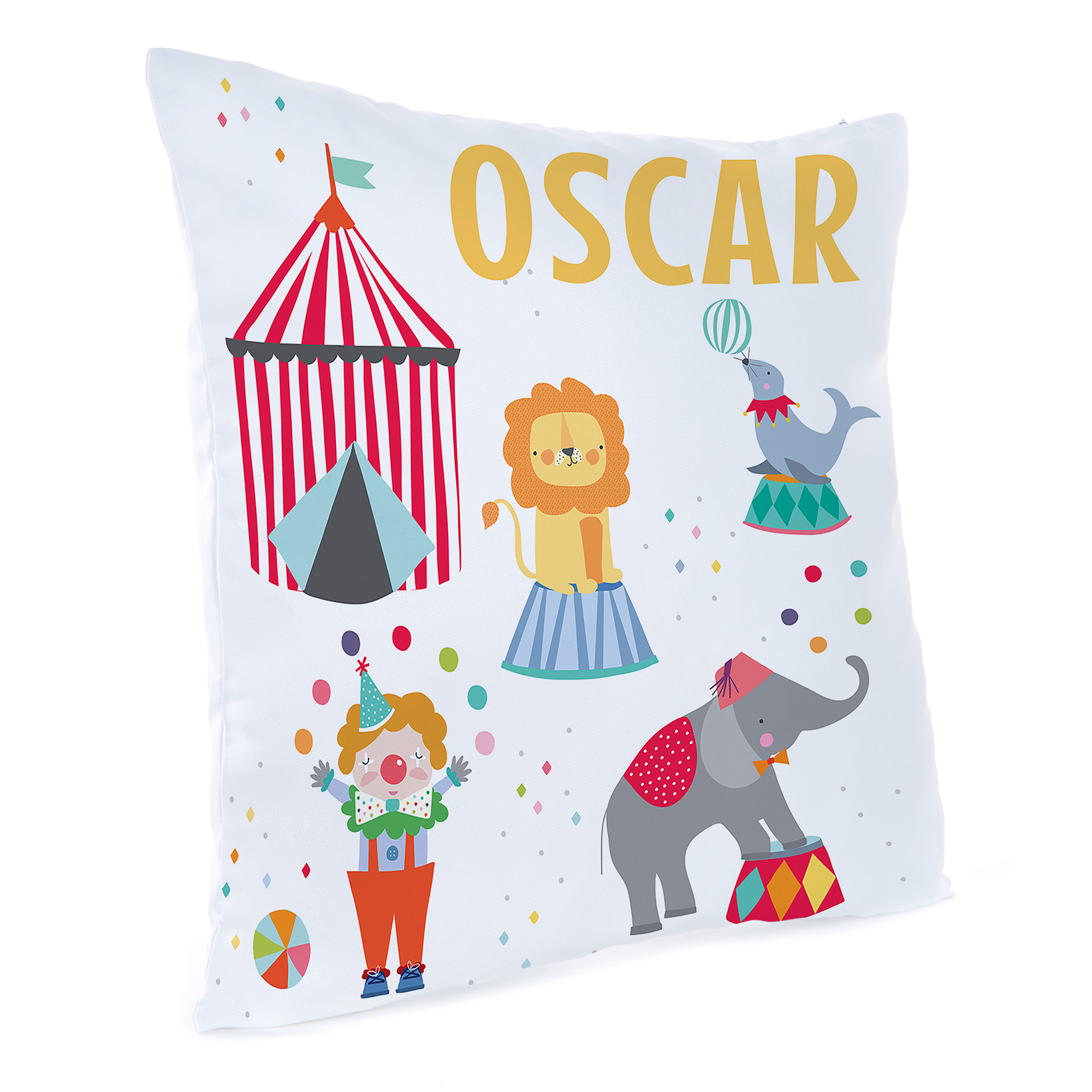 Personalised Circus Cushion