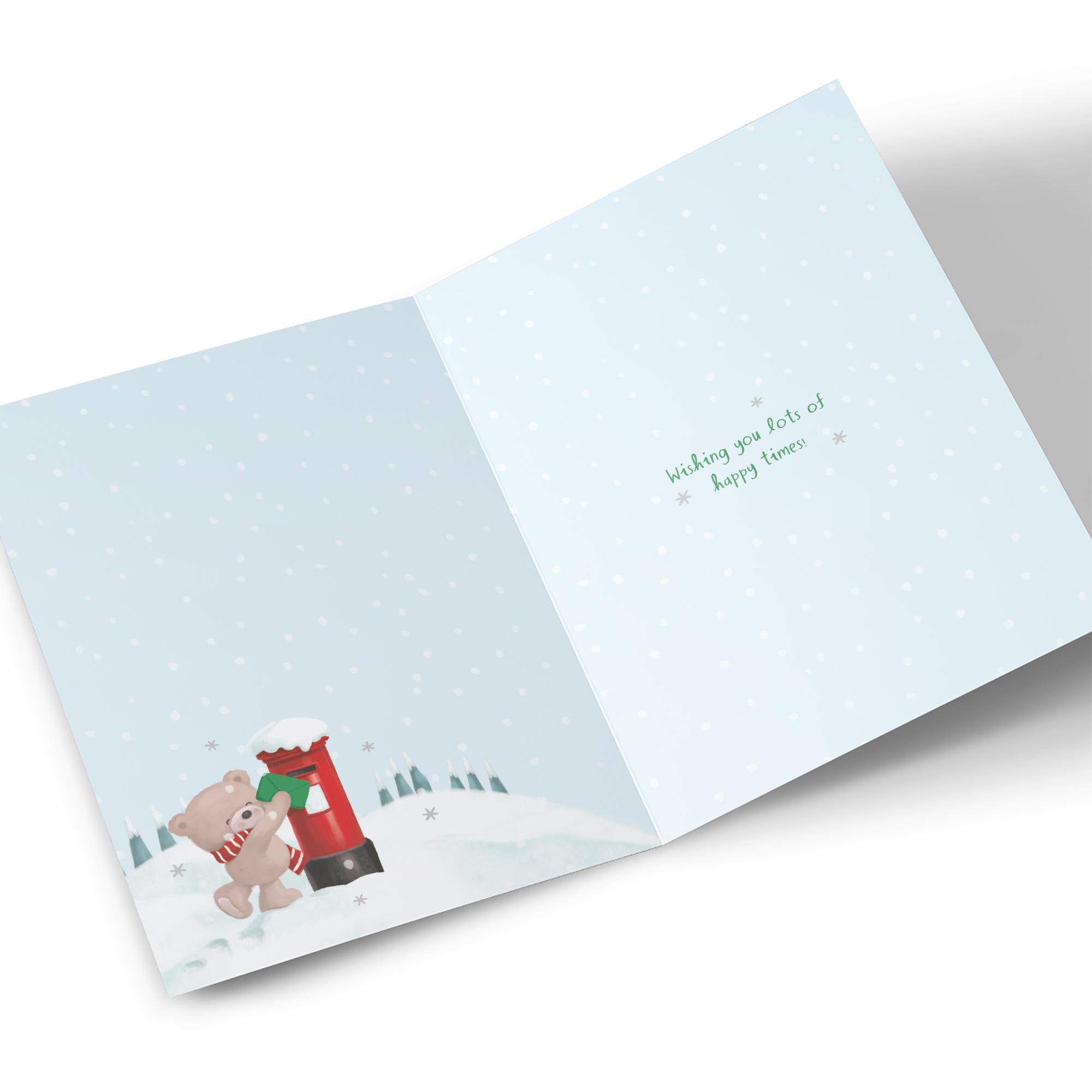 Hugs Christmas Card - Snowy Postbox, Just For You Son