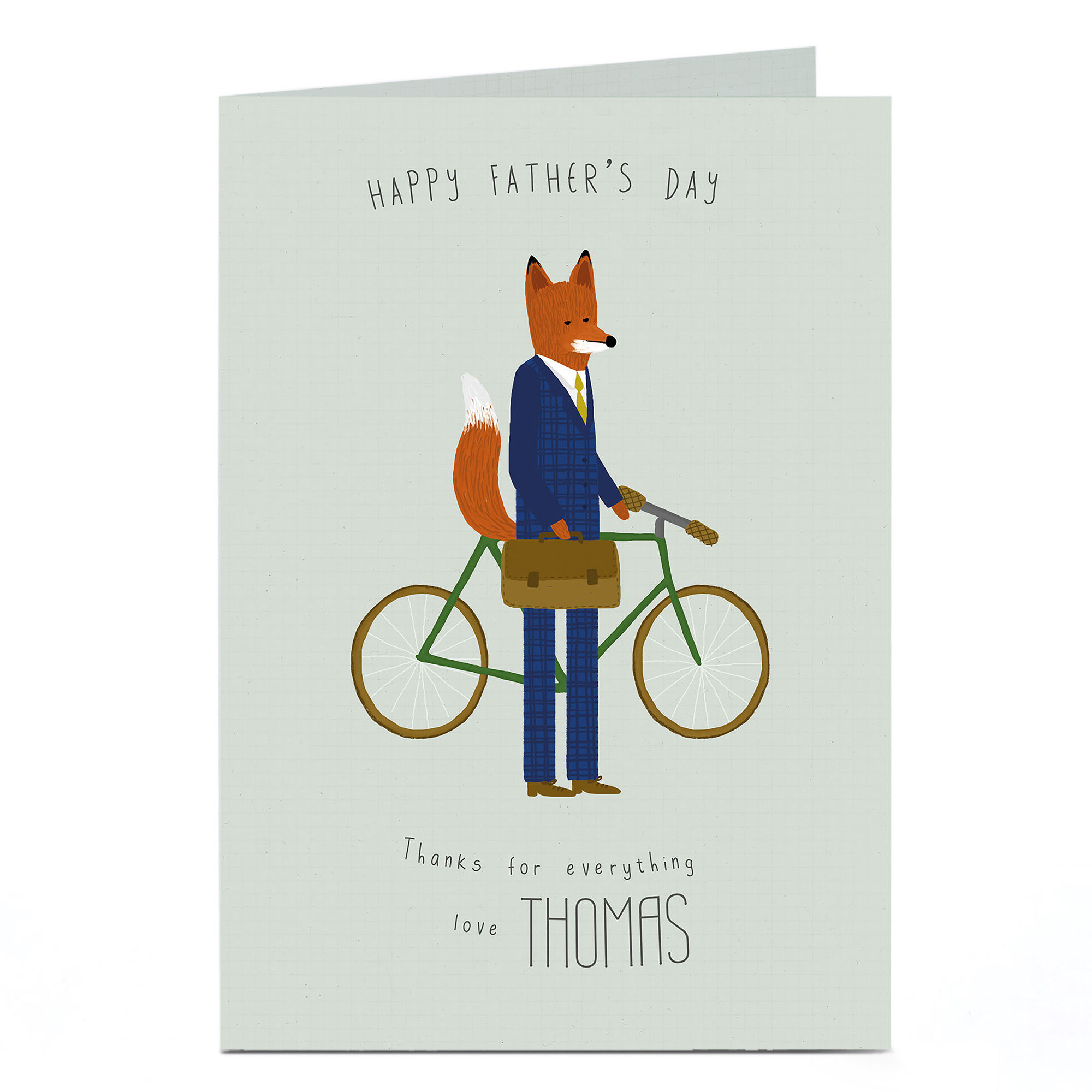 Personalised Father's Day Card - Foxy Bike