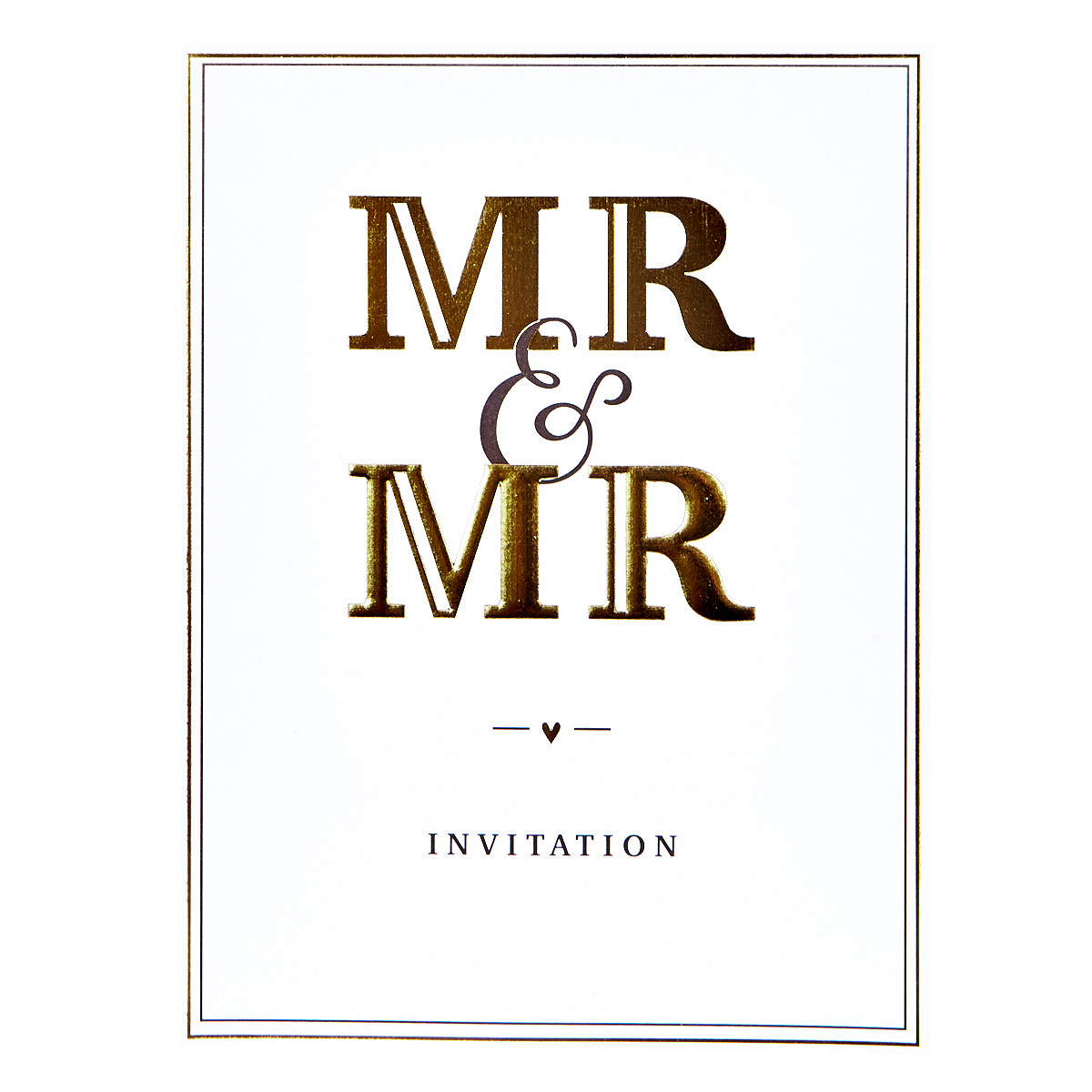 Wedding Invitations, Mr & Mr - Pack of 12