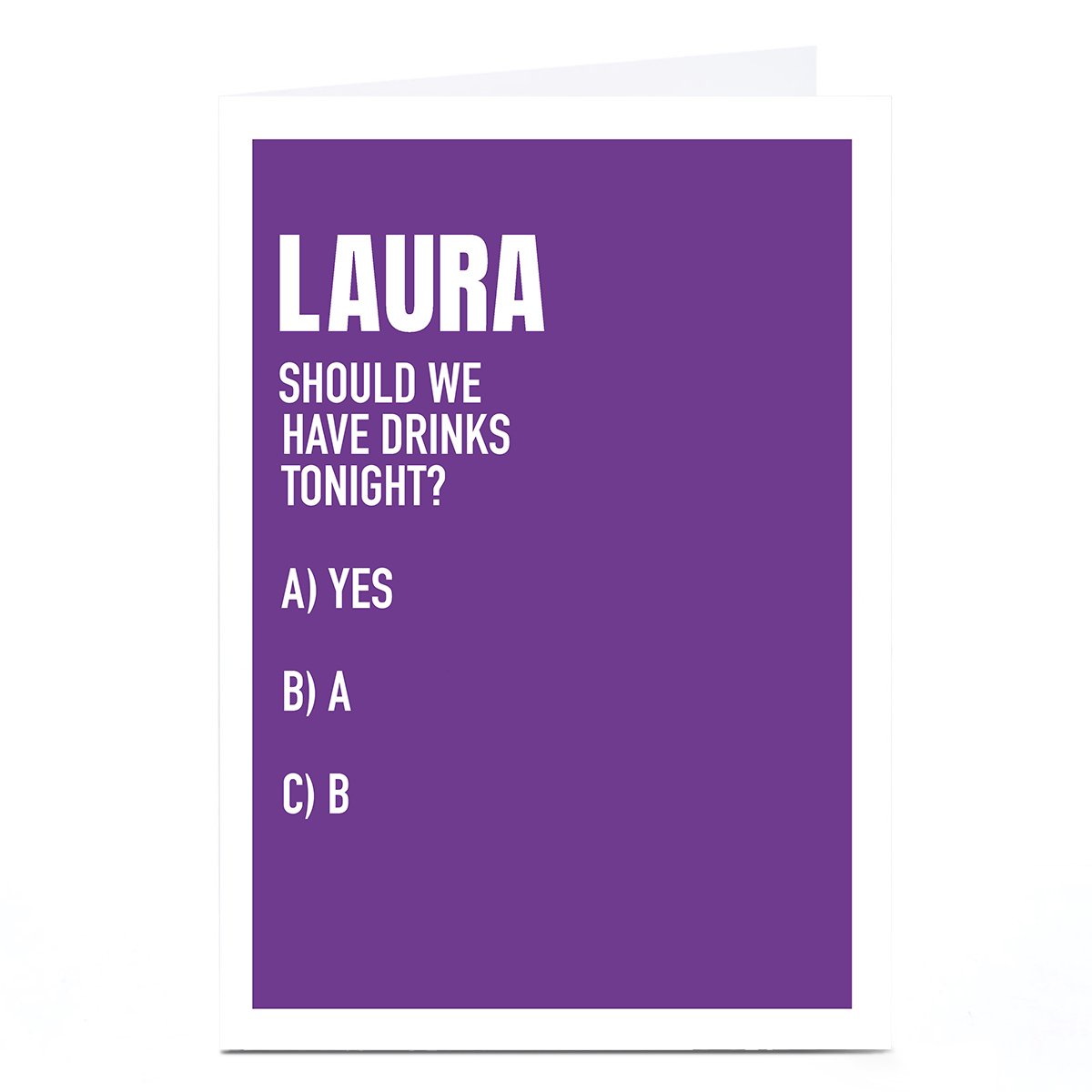 Personalised Wordee Card - Drinks Tonight