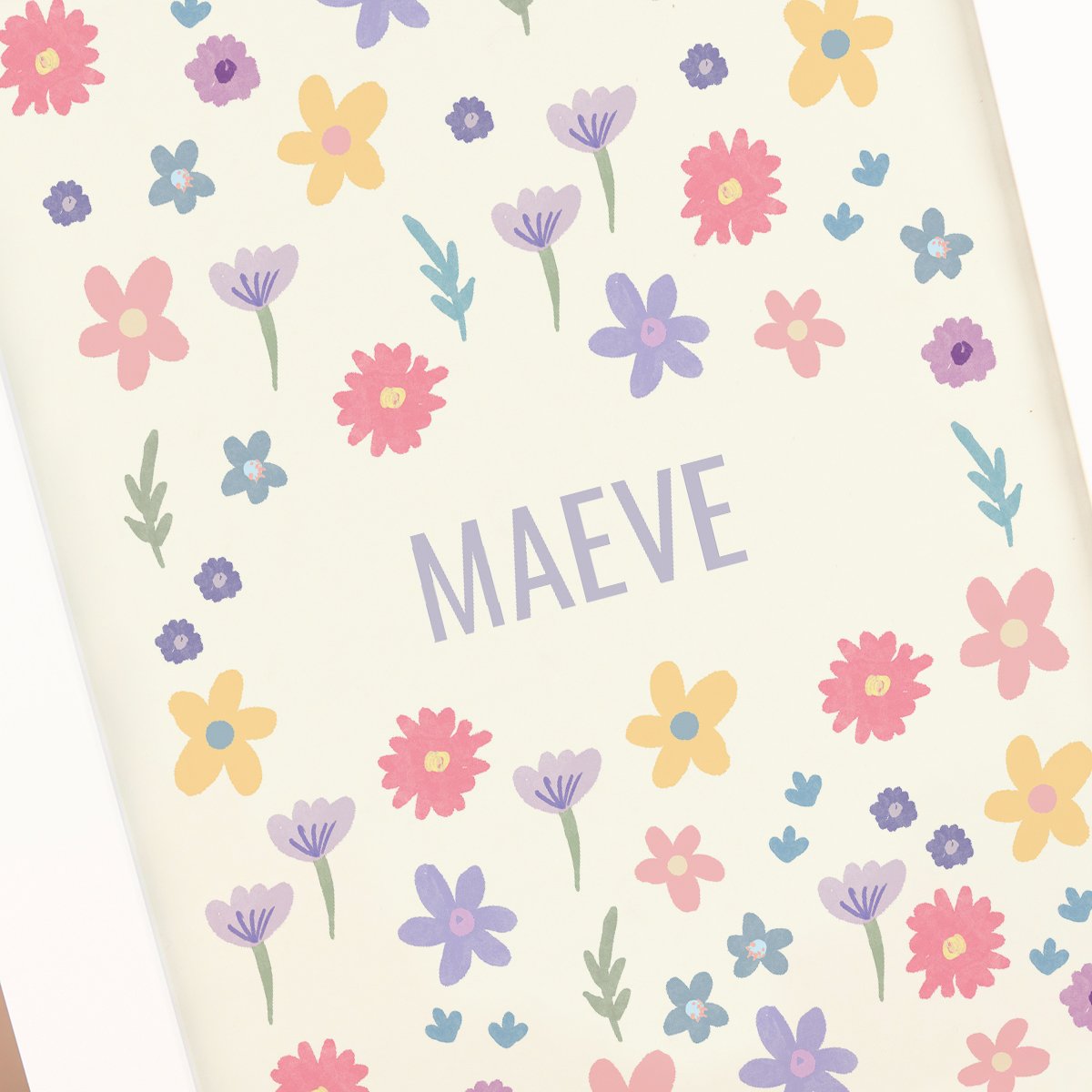 Personalised Flowers Framed Print