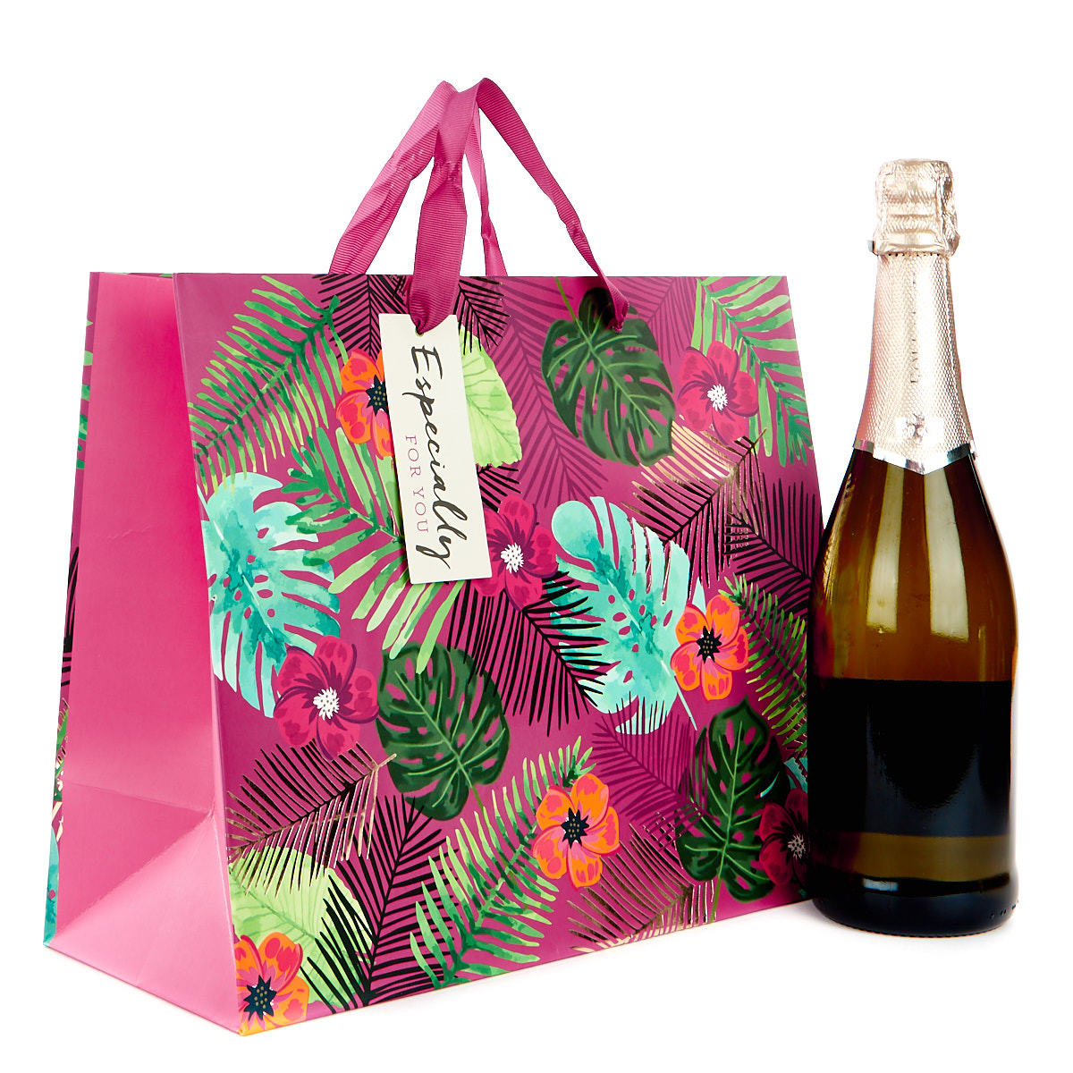 Large Landscape Tropical Purple & Gold Gift Bag - Especially For You