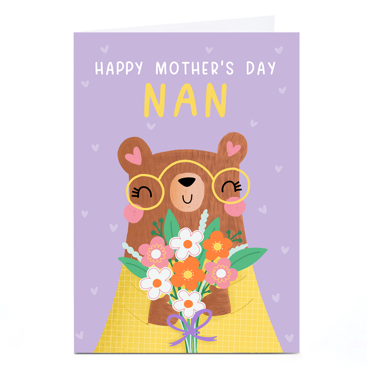 Personalised Jess Moorhouse Mother's Day Card - Cute Bear, Nan